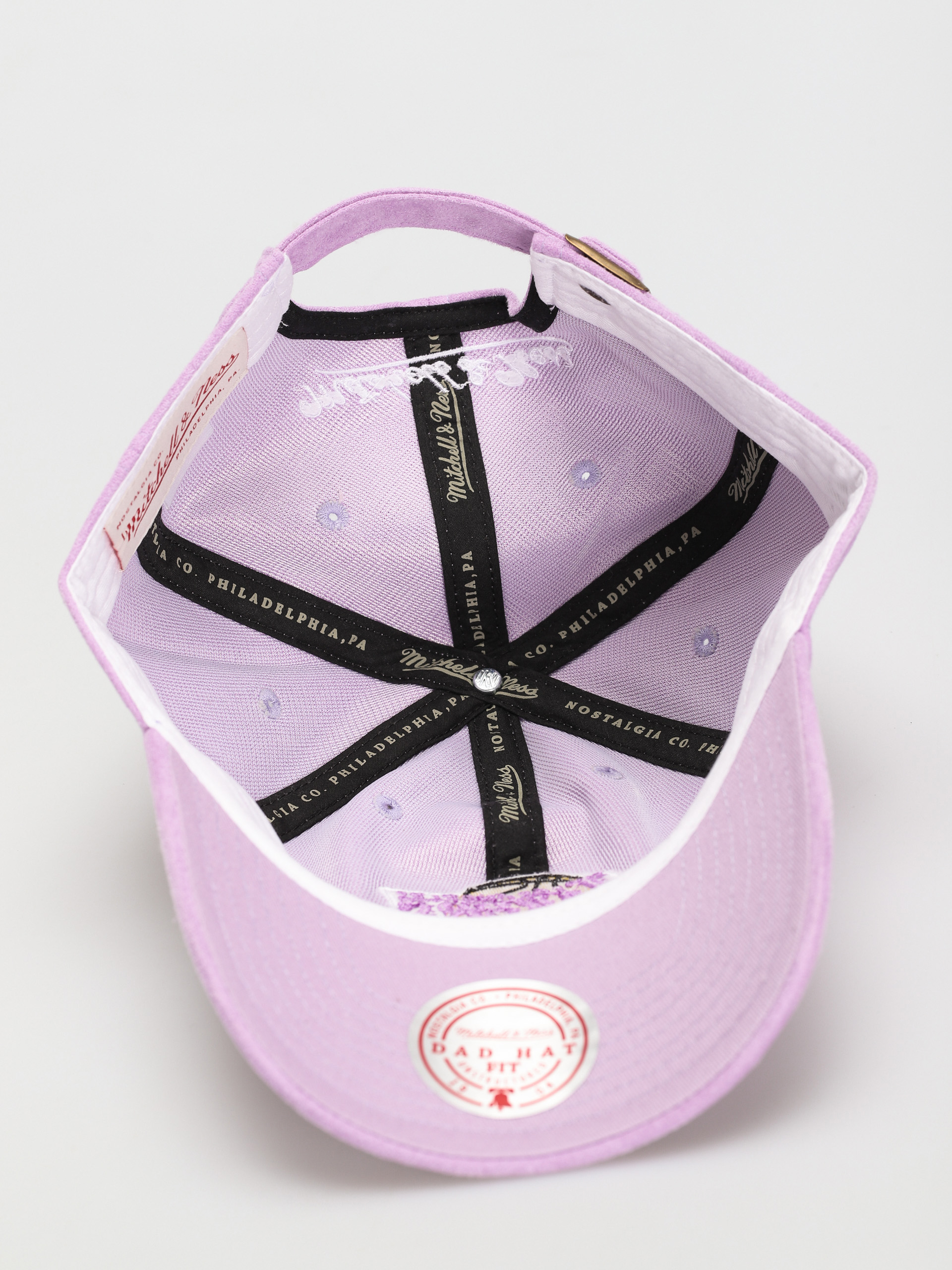 Czapka z daszkiem Mitchell & Ness Suede Dad (los angeles lakers purple)