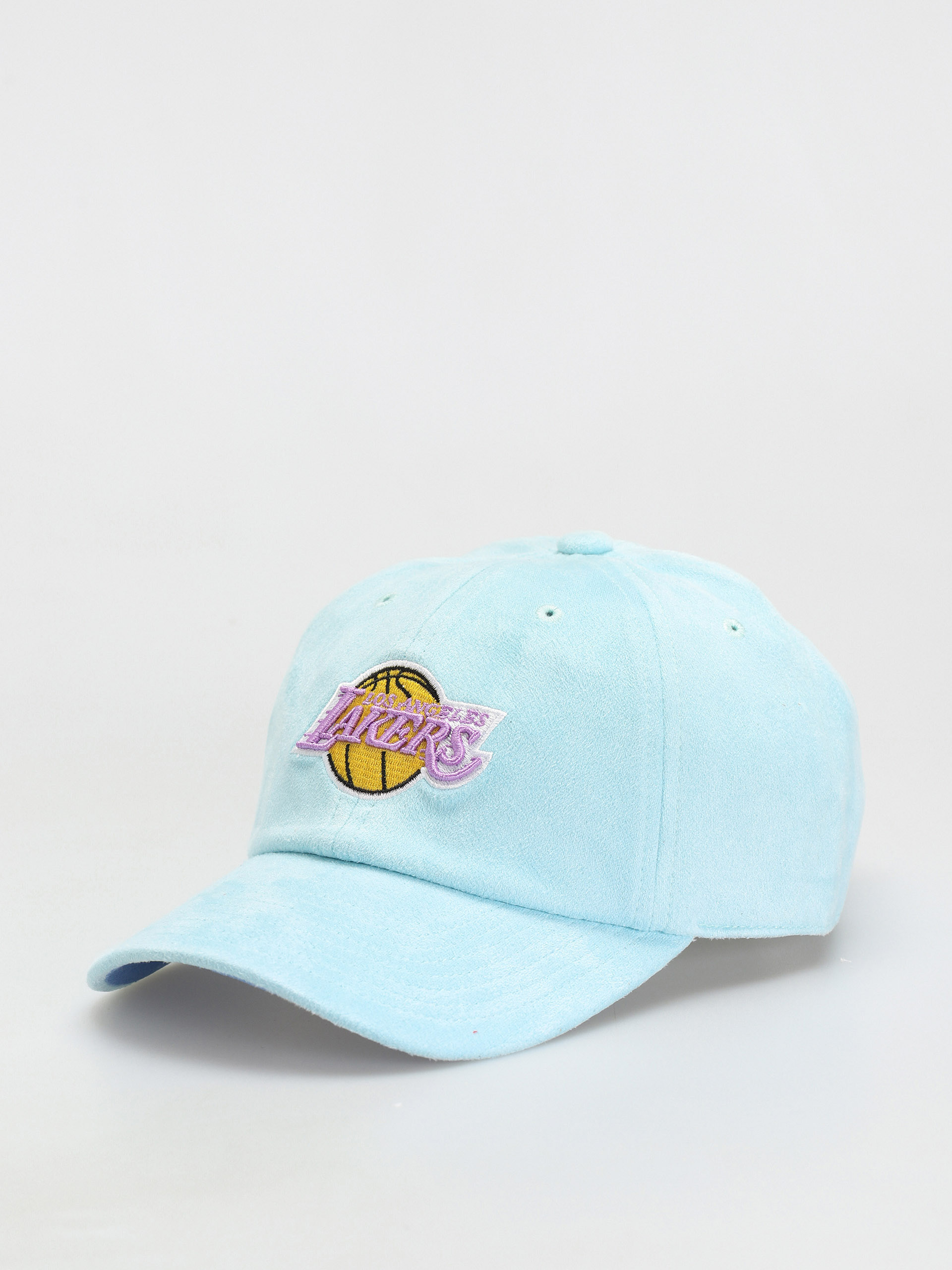 Czapka z daszkiem Mitchell & Ness Suede Dad (los angeles lakers blue)