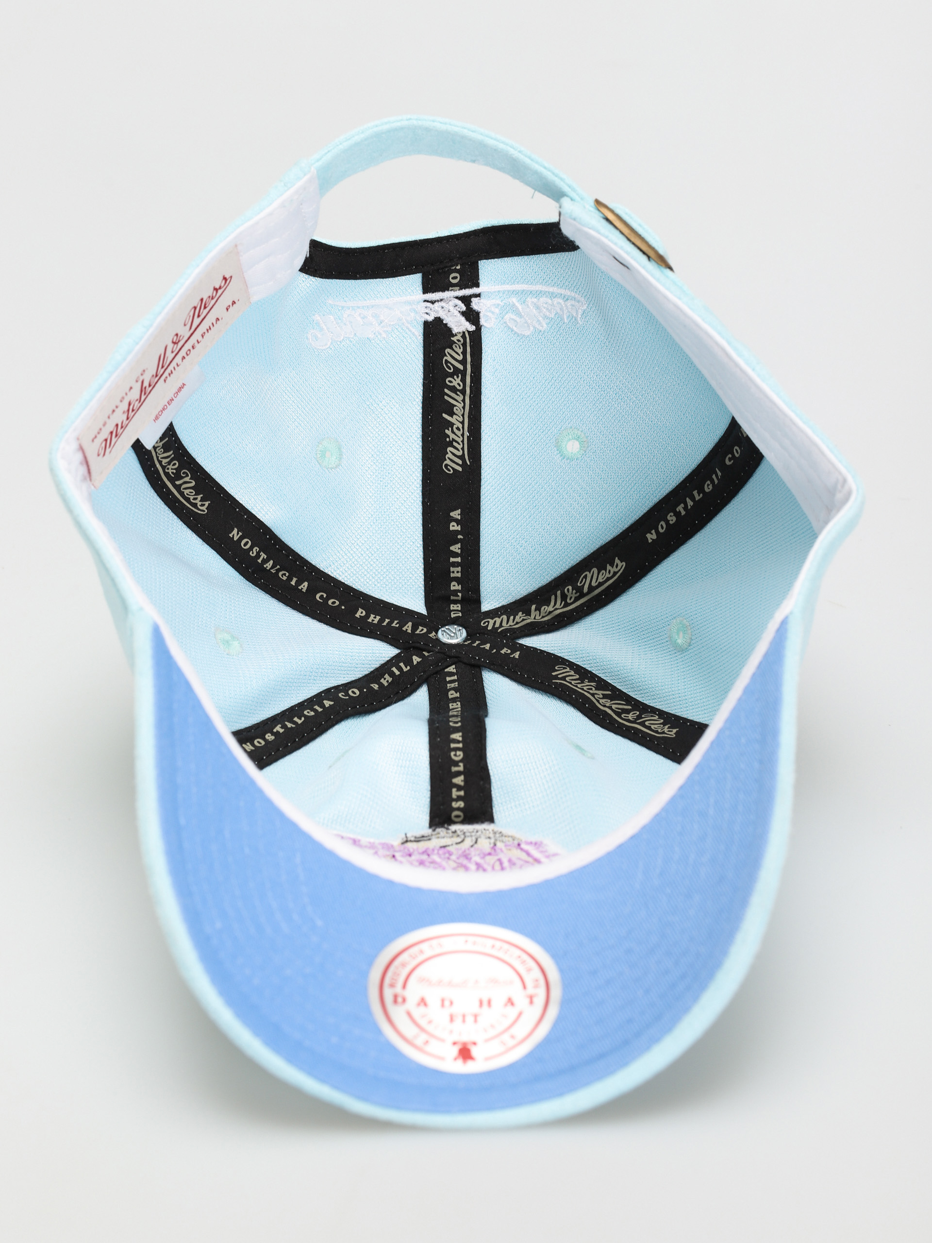 Czapka z daszkiem Mitchell & Ness Suede Dad (los angeles lakers blue)