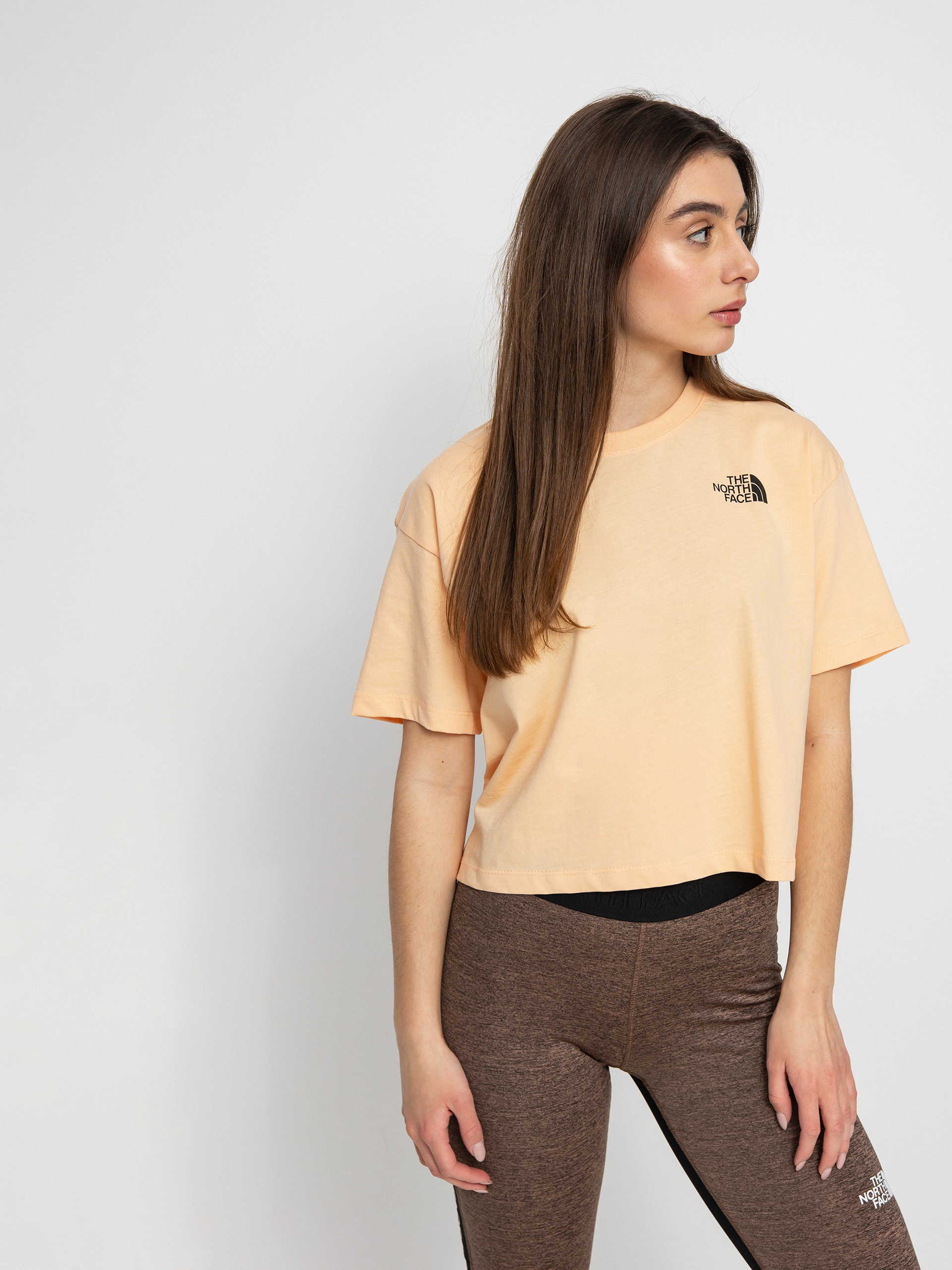 T-shirt The North Face Cropped Simple Dome Wmn (apricot ice)