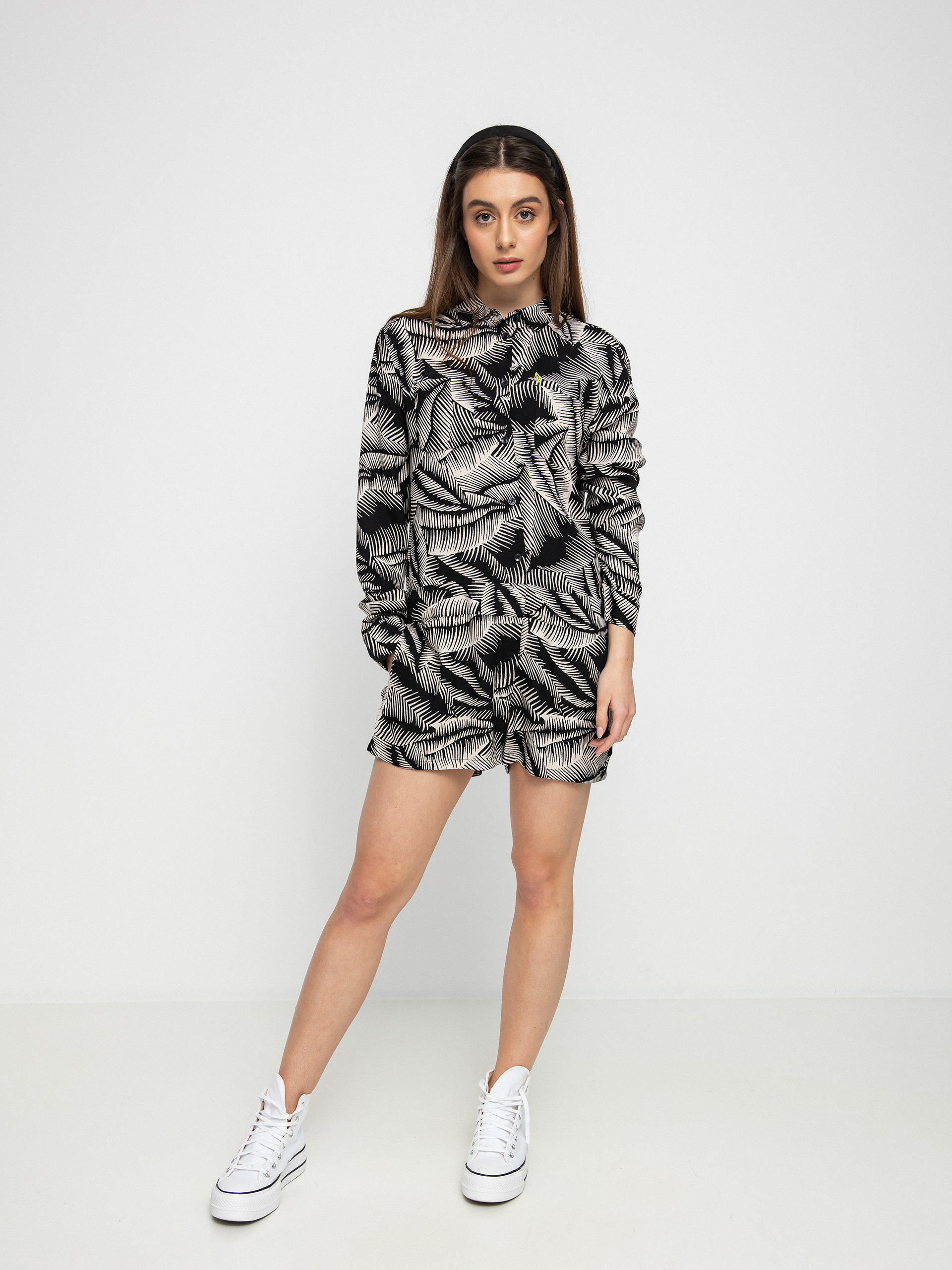 Damski Kombinezon Volcom Stay Palm Romper (black white)