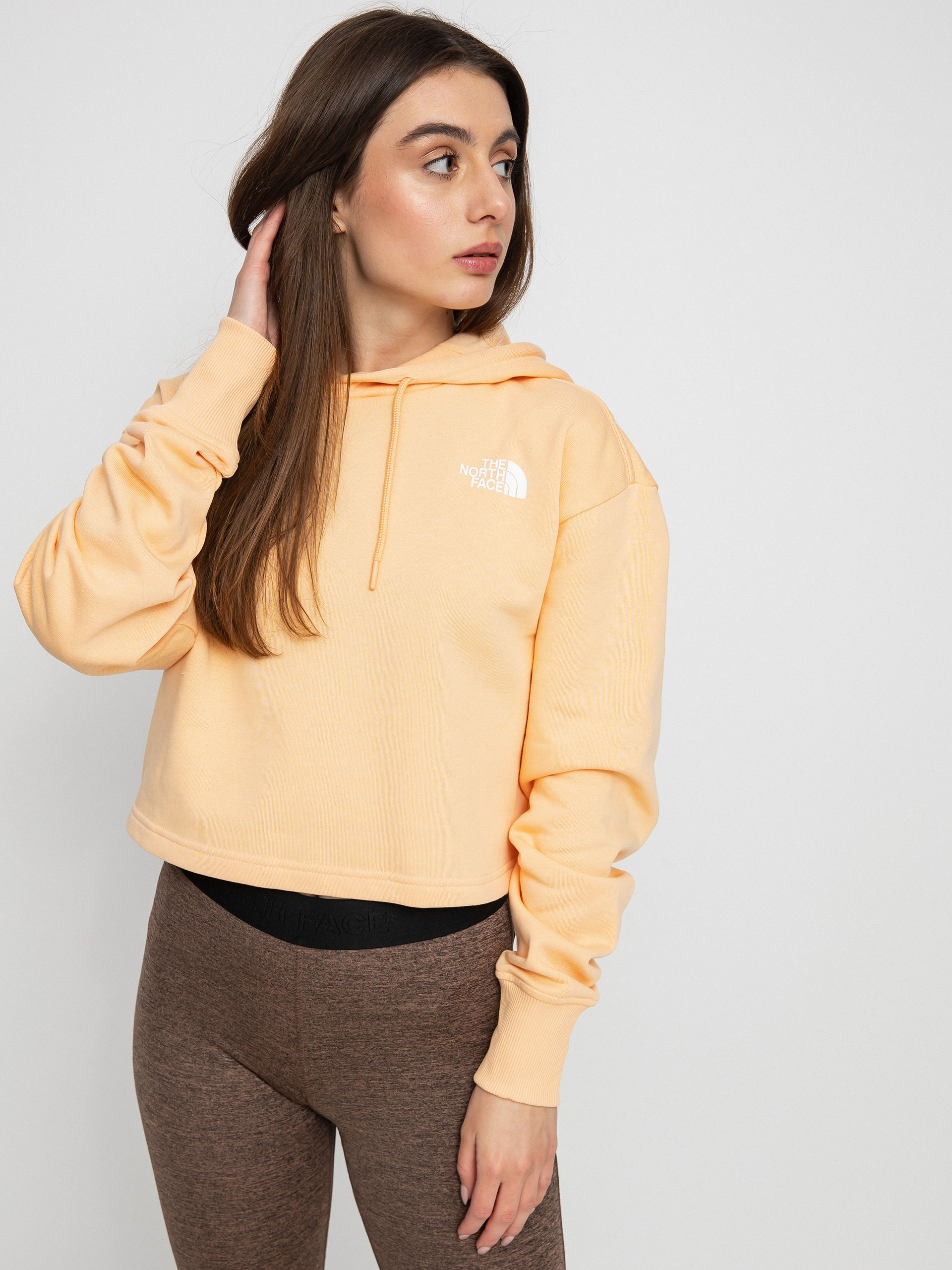 Bluza z kapturem The North Face Coordinates Crop HD Wmn (apricot ice)