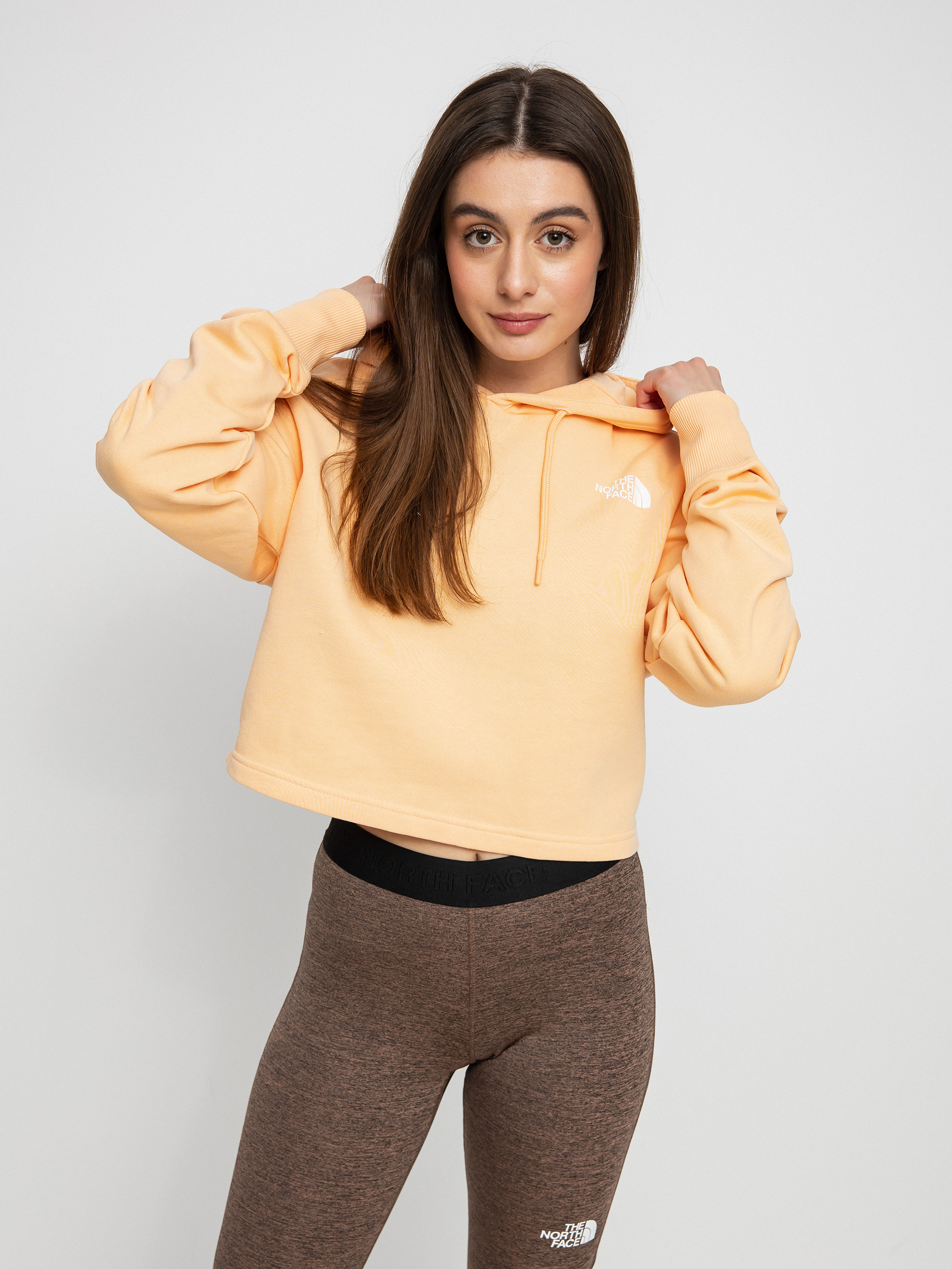 Bluza z kapturem The North Face Coordinates Crop HD Wmn (apricot ice)