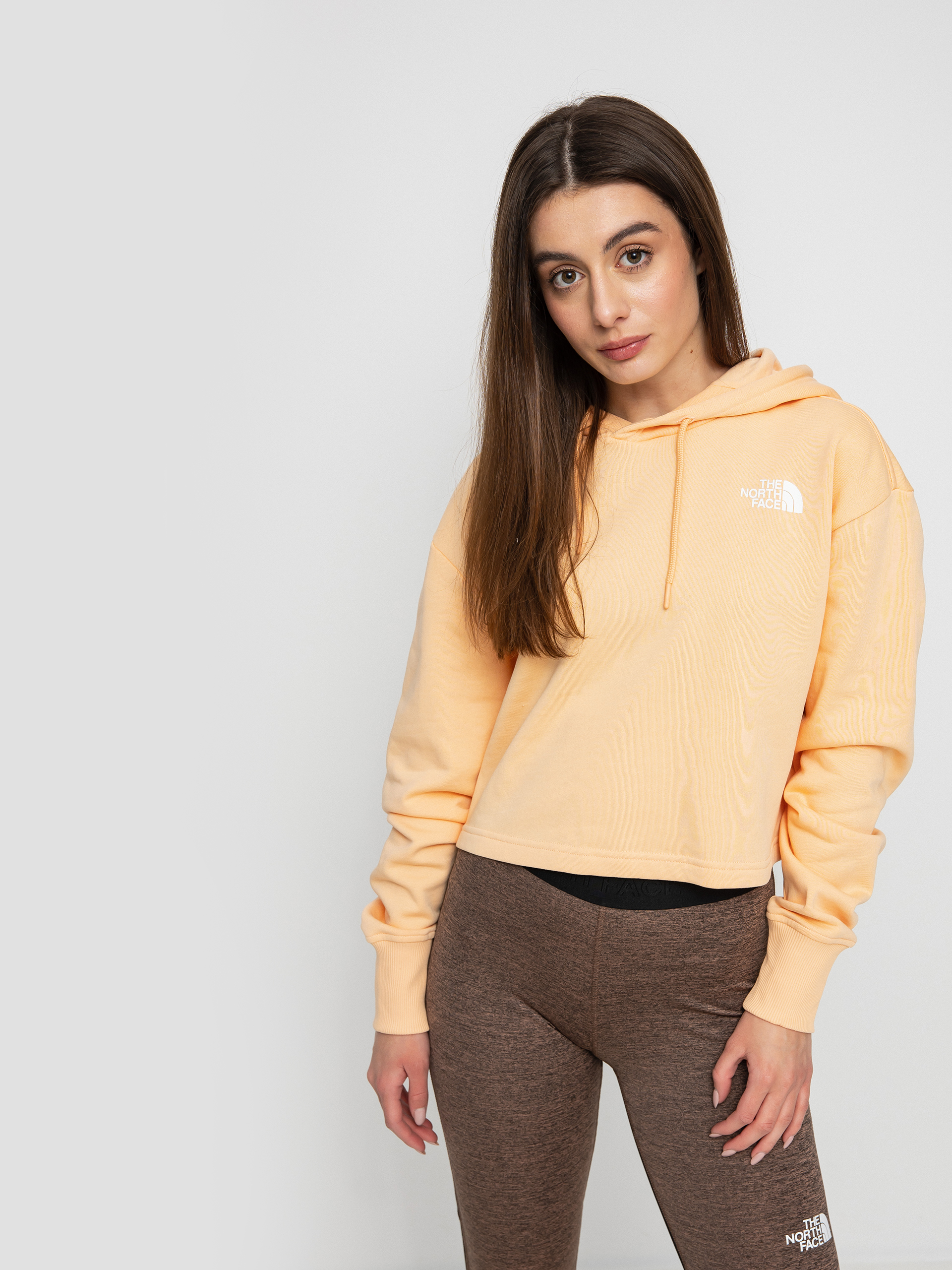 Bluza z kapturem The North Face Coordinates Crop HD Wmn (apricot ice)