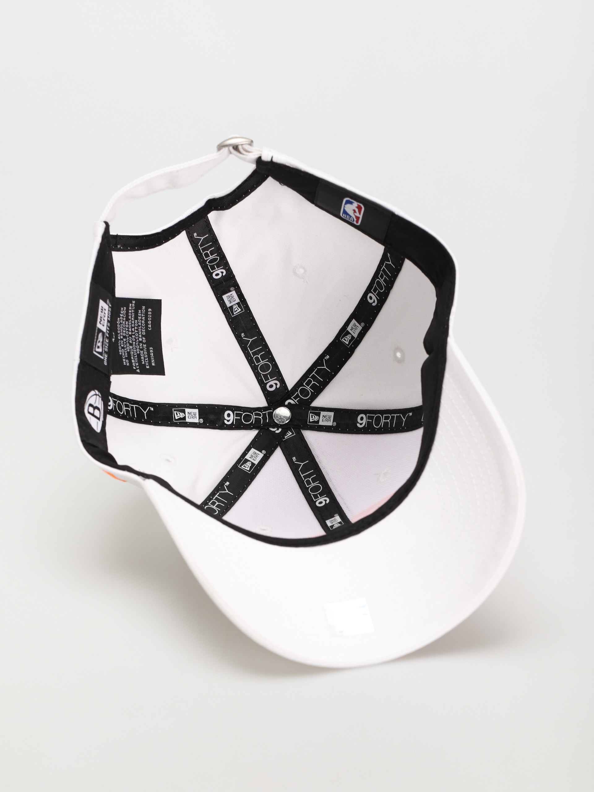 Czapka z daszkiem New Era Brooklyn Nets 9 Forty (white/orange)