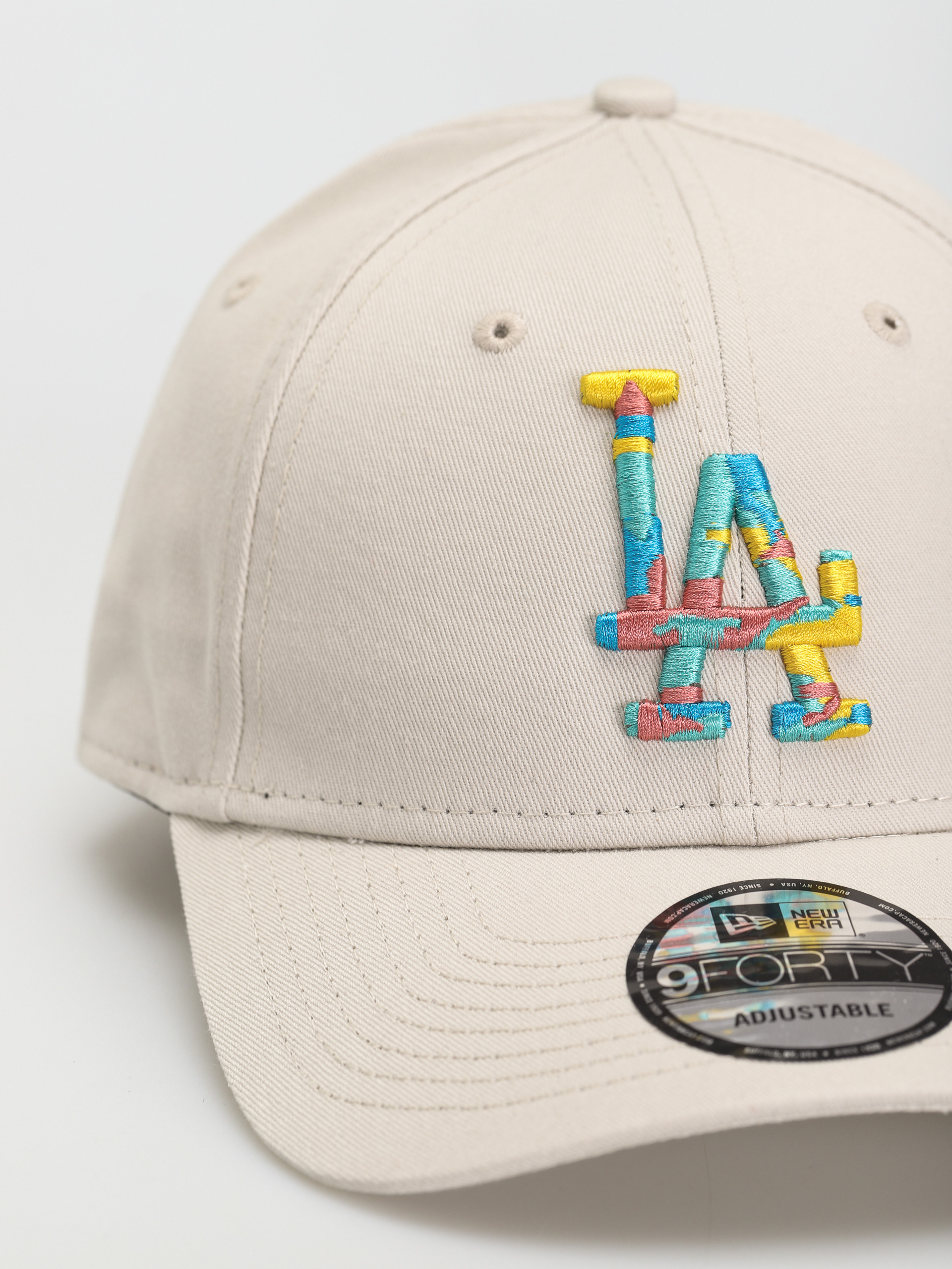 Czapka z daszkiem New Era Los Angeles Dodgers 9 Forty (stone)