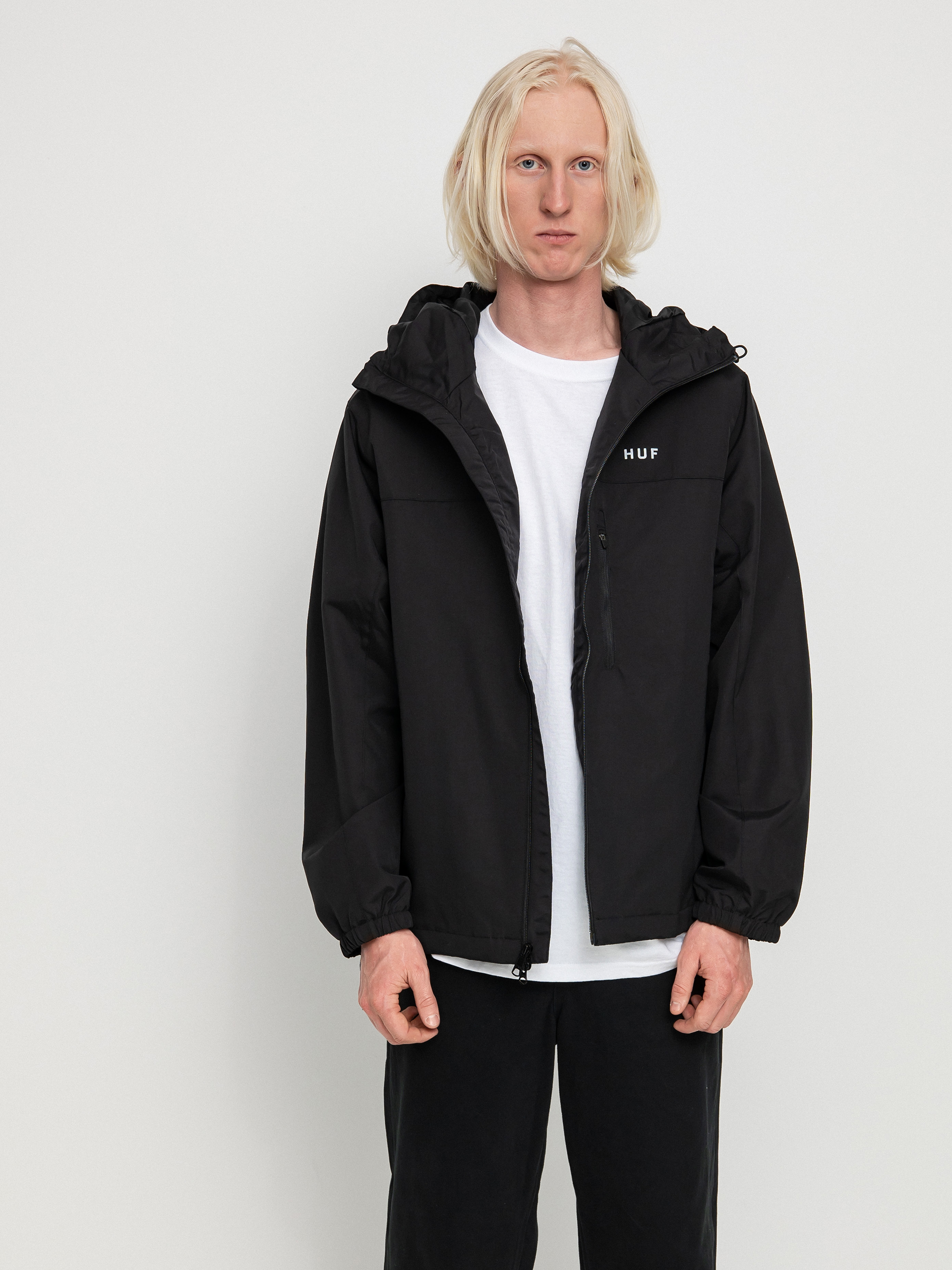 Kurtka HUF Essentials Zip Standard Shell (black)