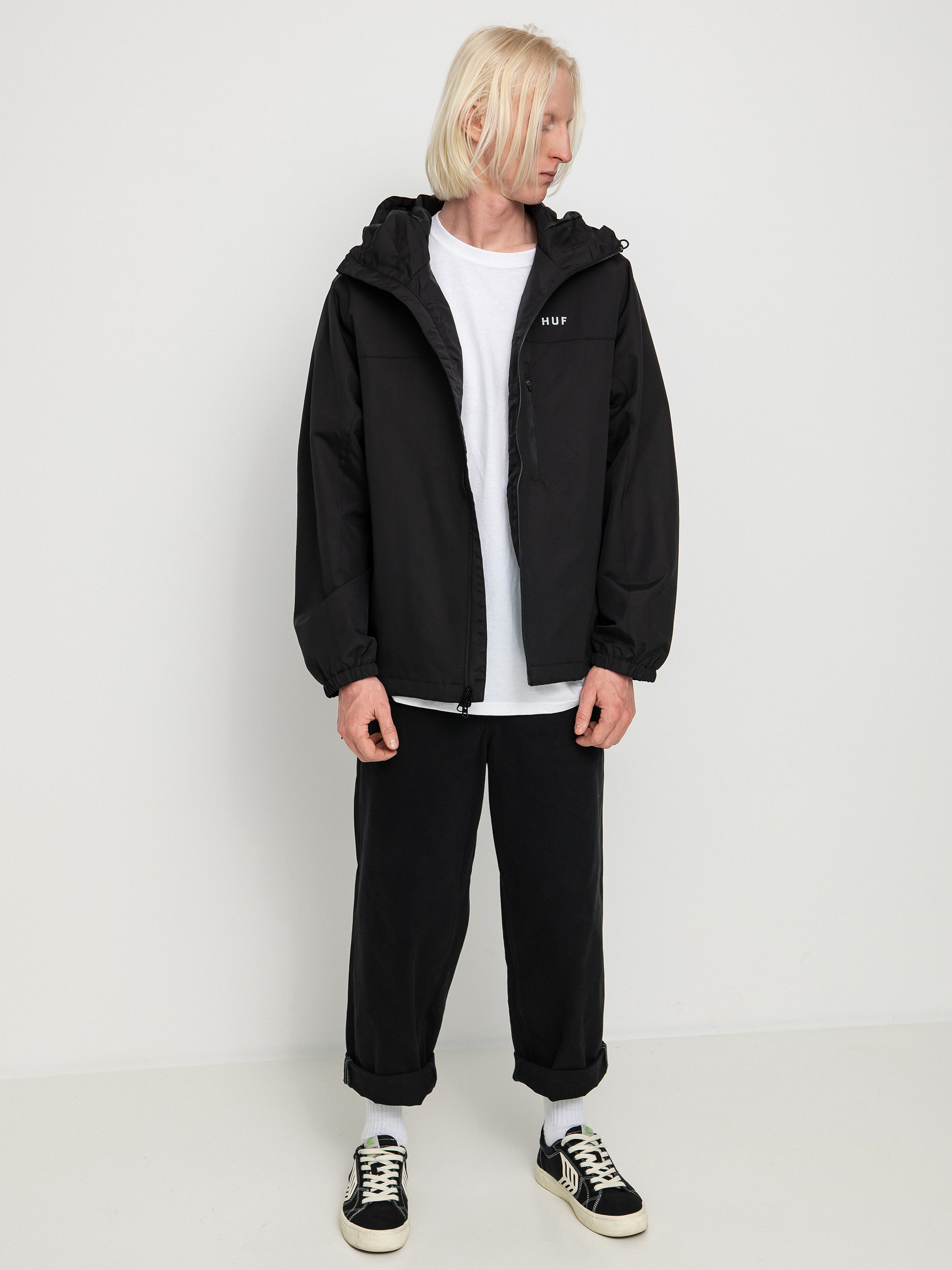 Kurtka HUF Essentials Zip Standard Shell (black)