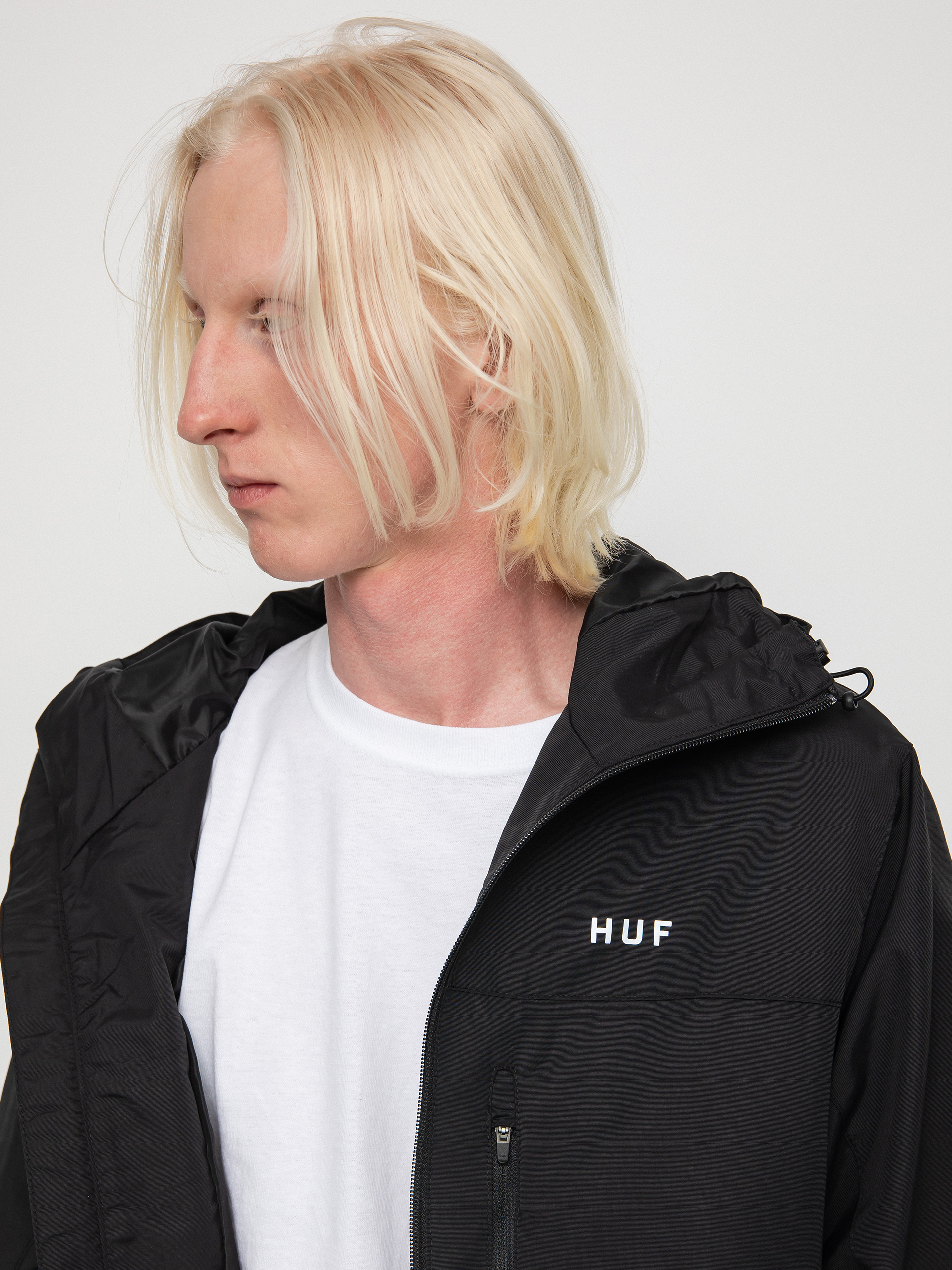 Kurtka HUF Essentials Zip Standard Shell (black)