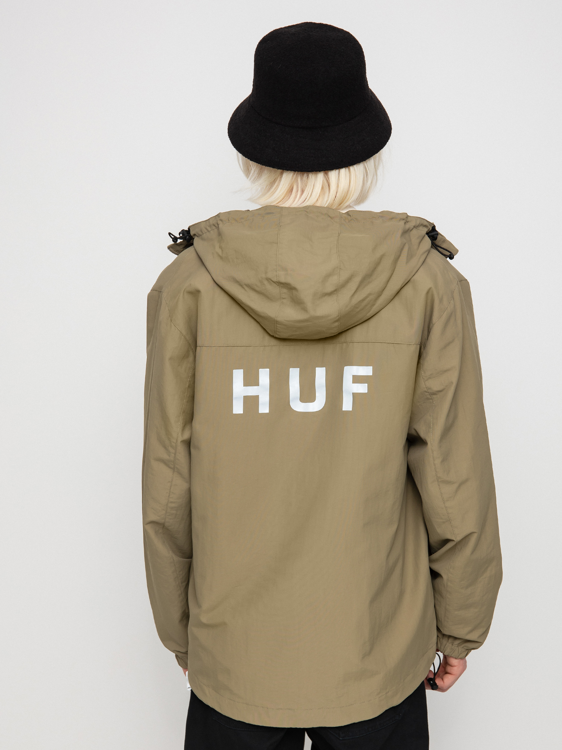 Kurtka HUF Essentials Zip Standard Shell (khaki)