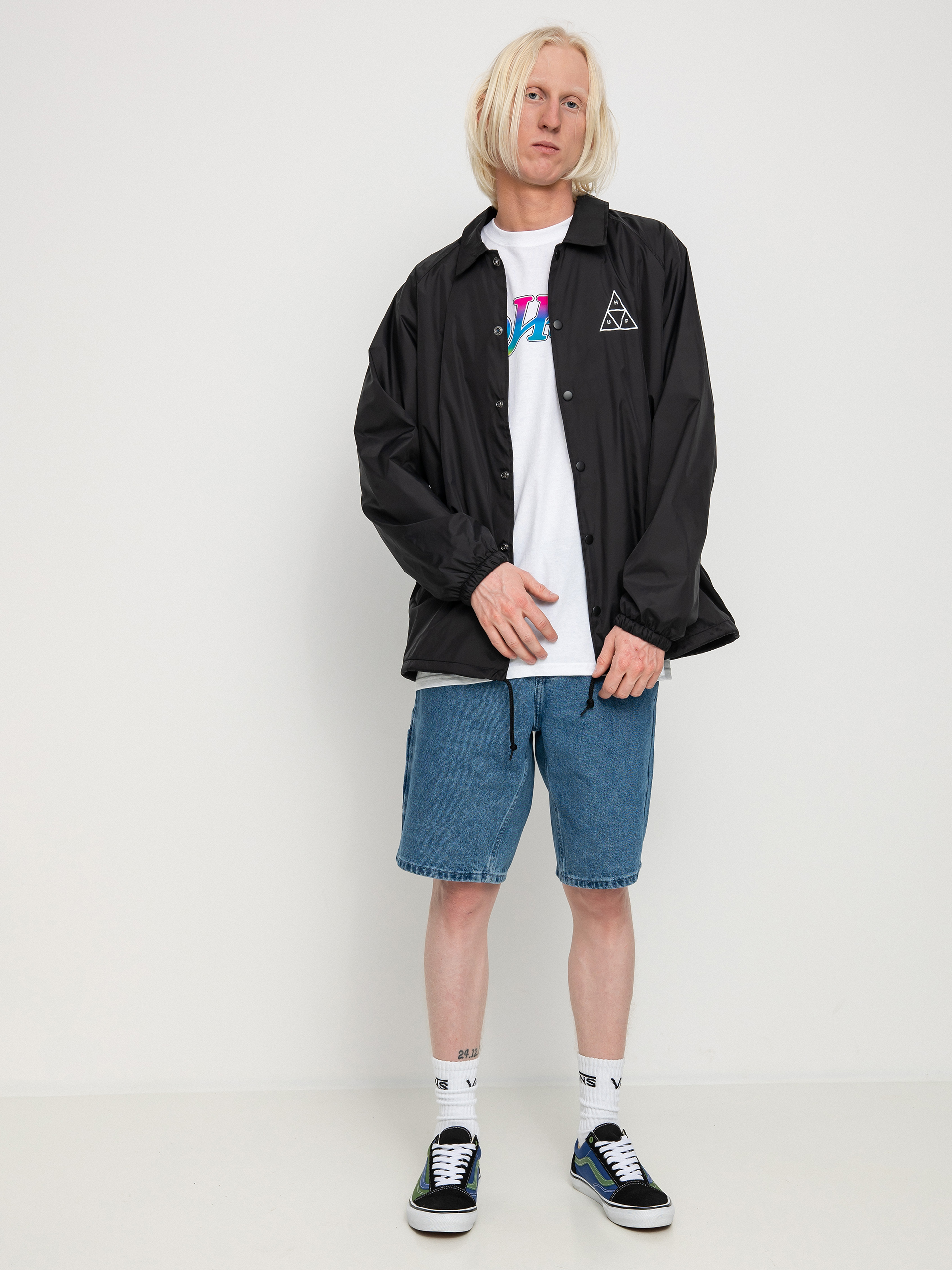 Kurtka HUF Essentials Triple Triangle Coaches (black)