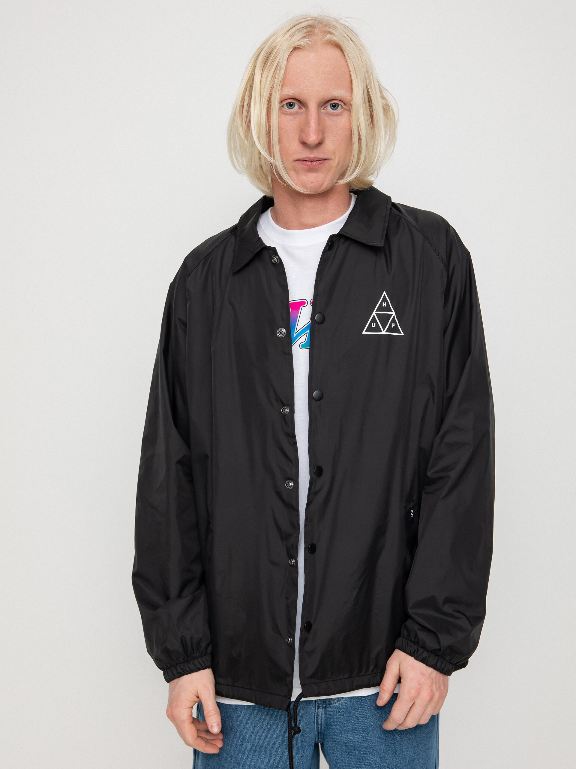 Kurtka HUF Essentials Triple Triangle Coaches (black)