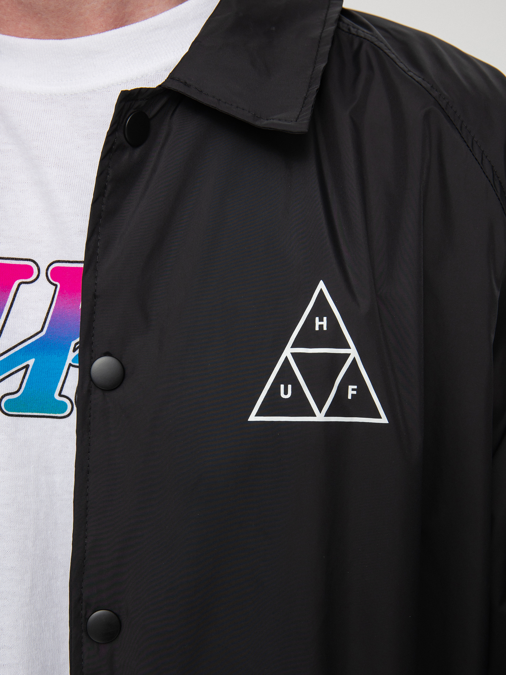 Kurtka HUF Essentials Triple Triangle Coaches (black)