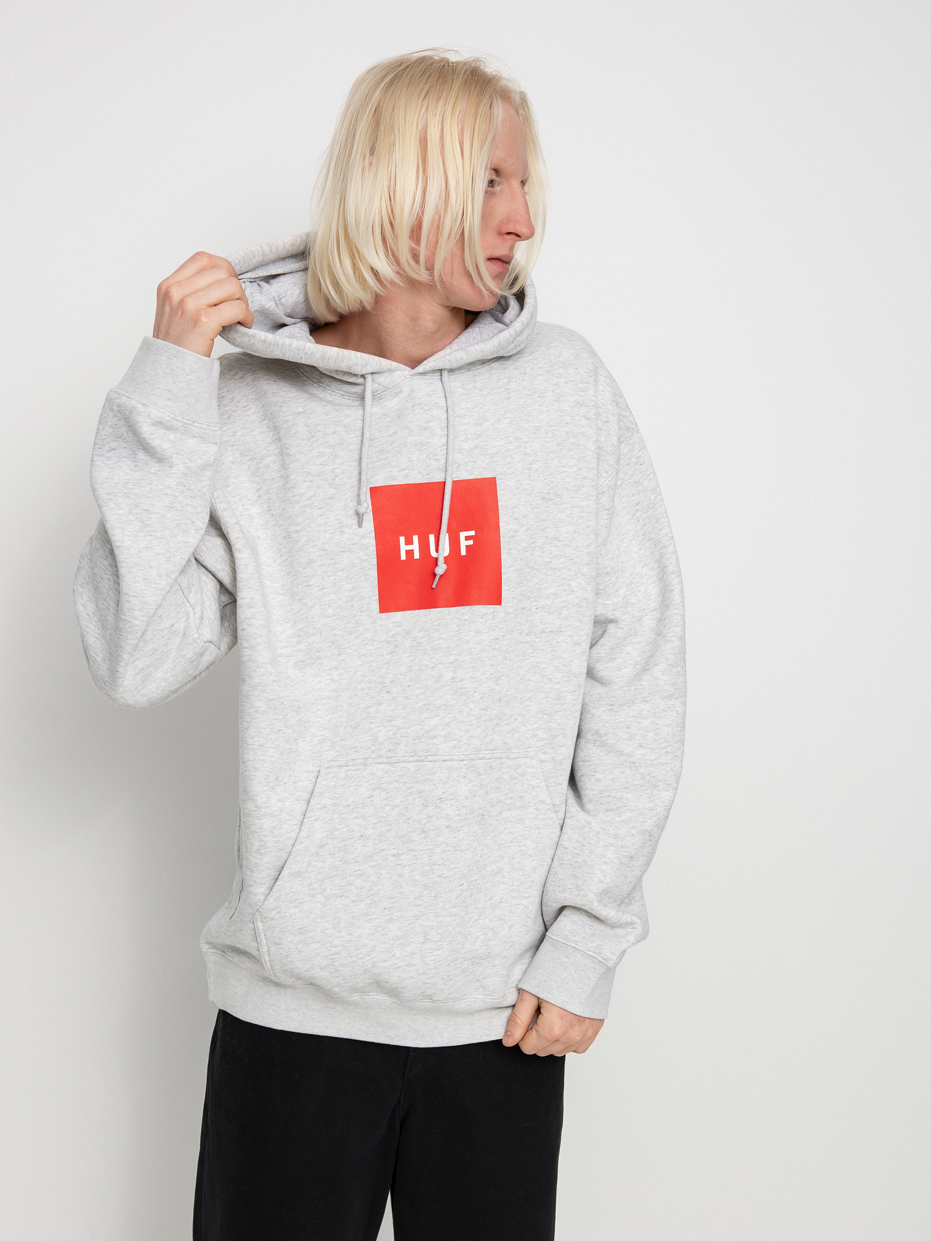 Bluza z kapturem HUF Essentials Box Logo HD (athletic heather)