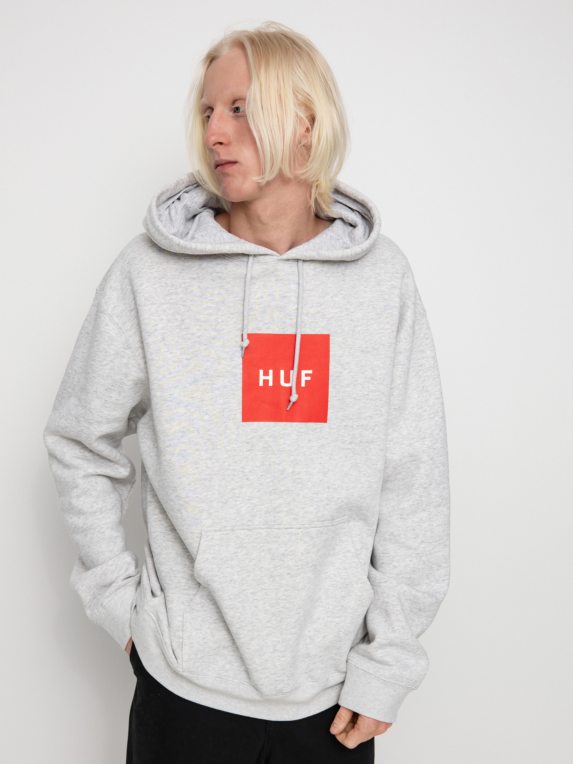 Bluza z kapturem HUF Essentials Box Logo HD (athletic heather)
