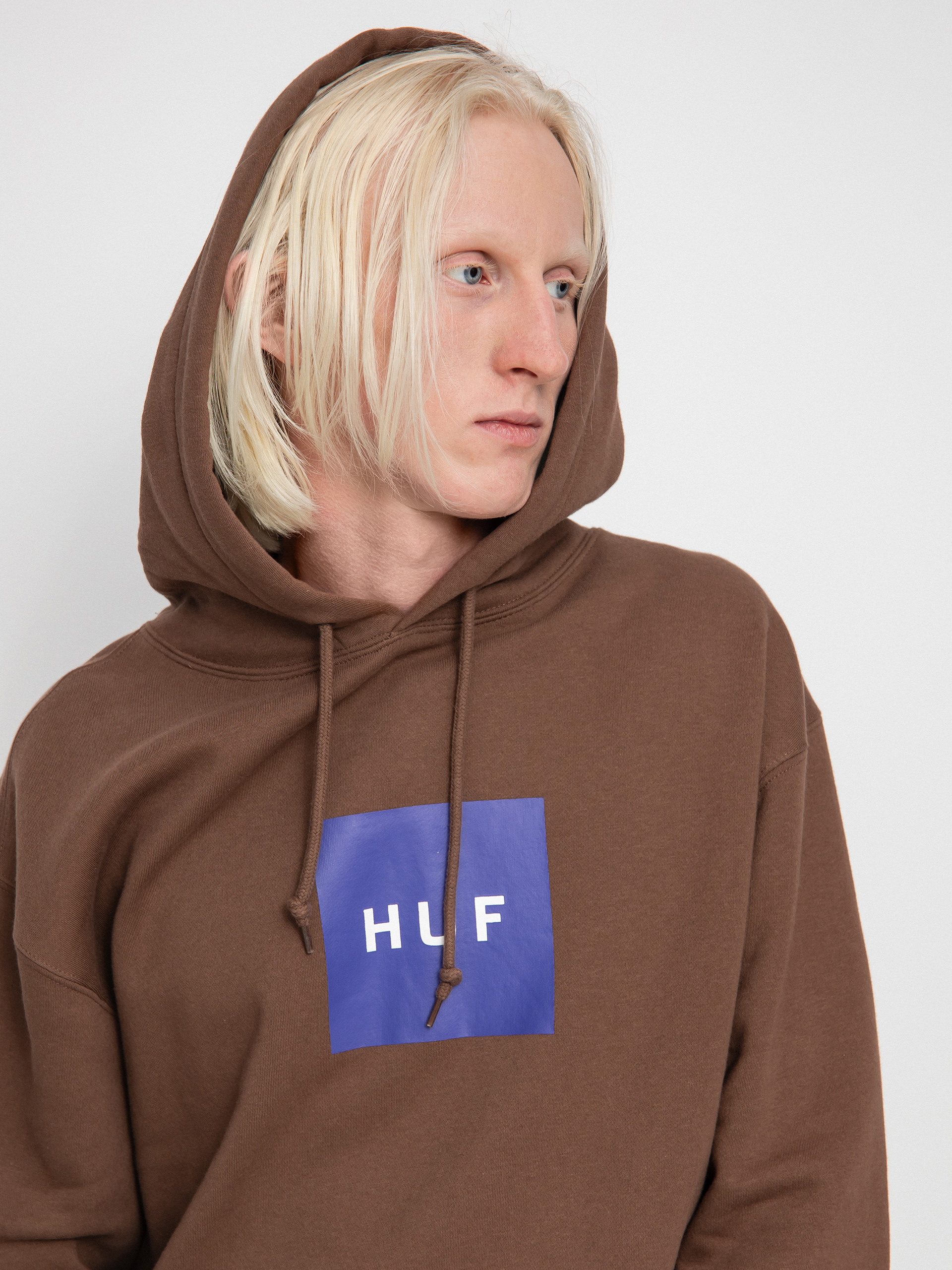 Bluza z kapturem HUF Essentials Box Logo HD (brown)