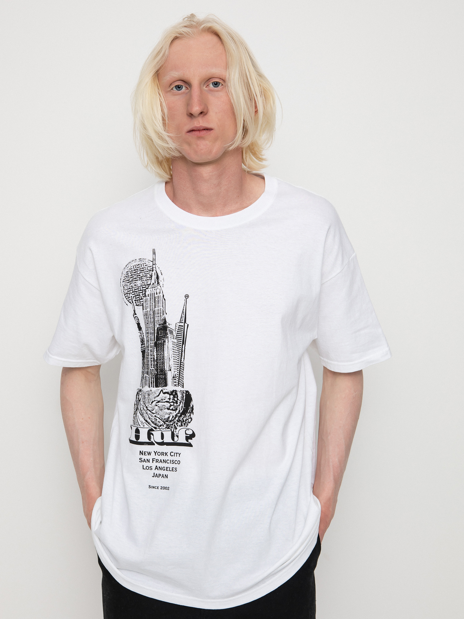 Huf white t on sale shirt