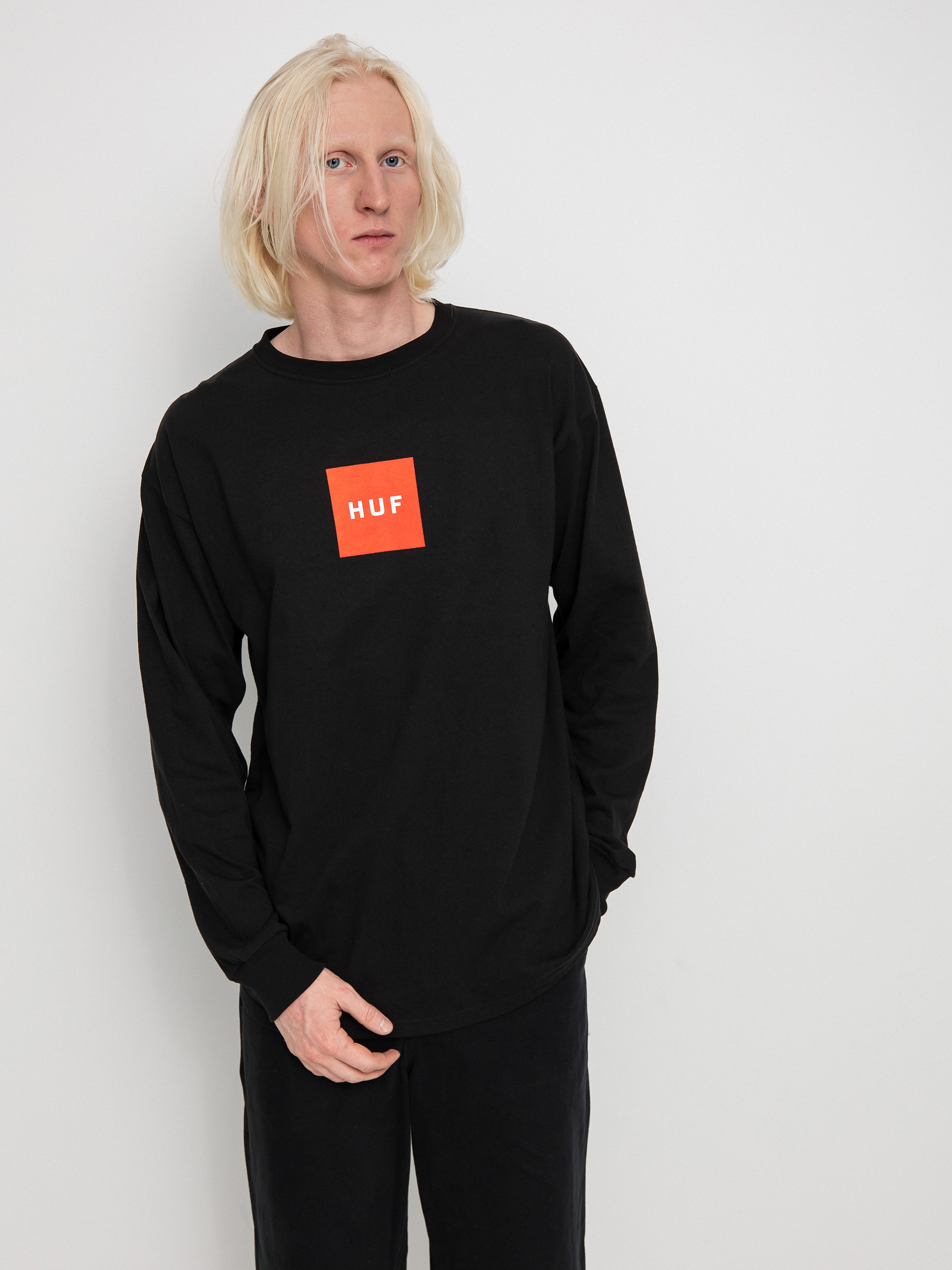 Longsleeve HUF Essentials Box Logo (black)