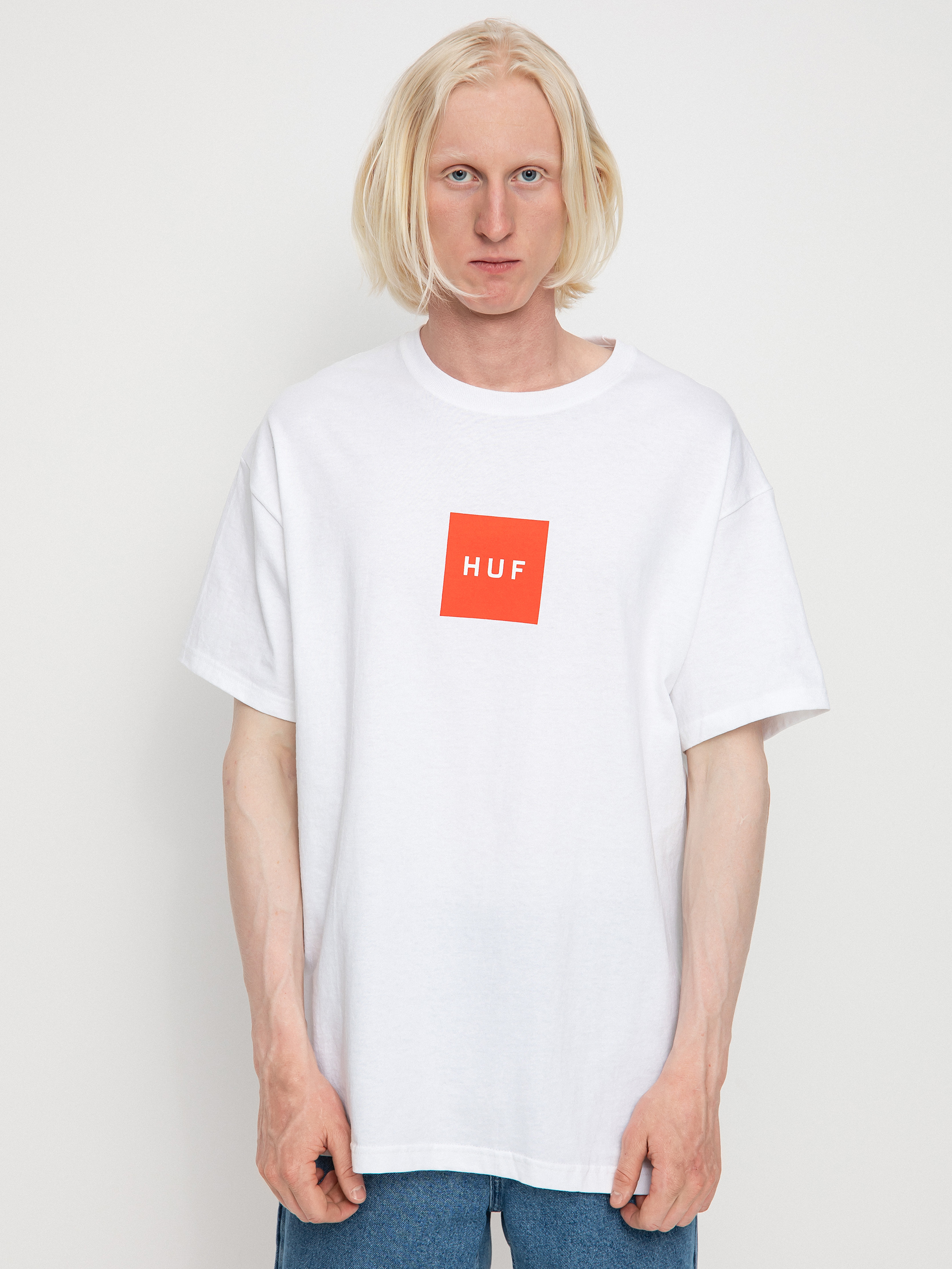 T-shirt HUF Essentials Box Logo (white)