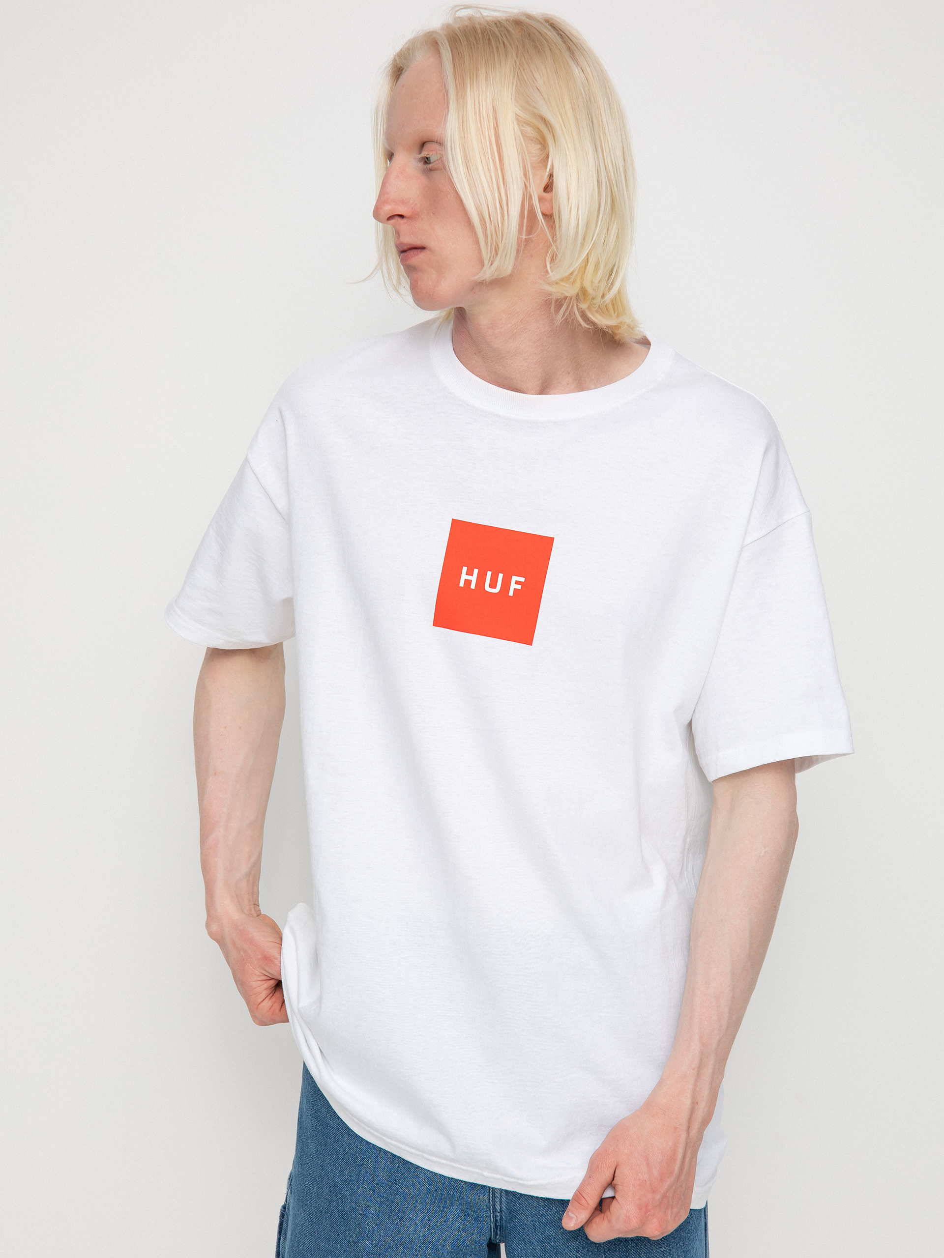 T-shirt HUF Essentials Box Logo (white)