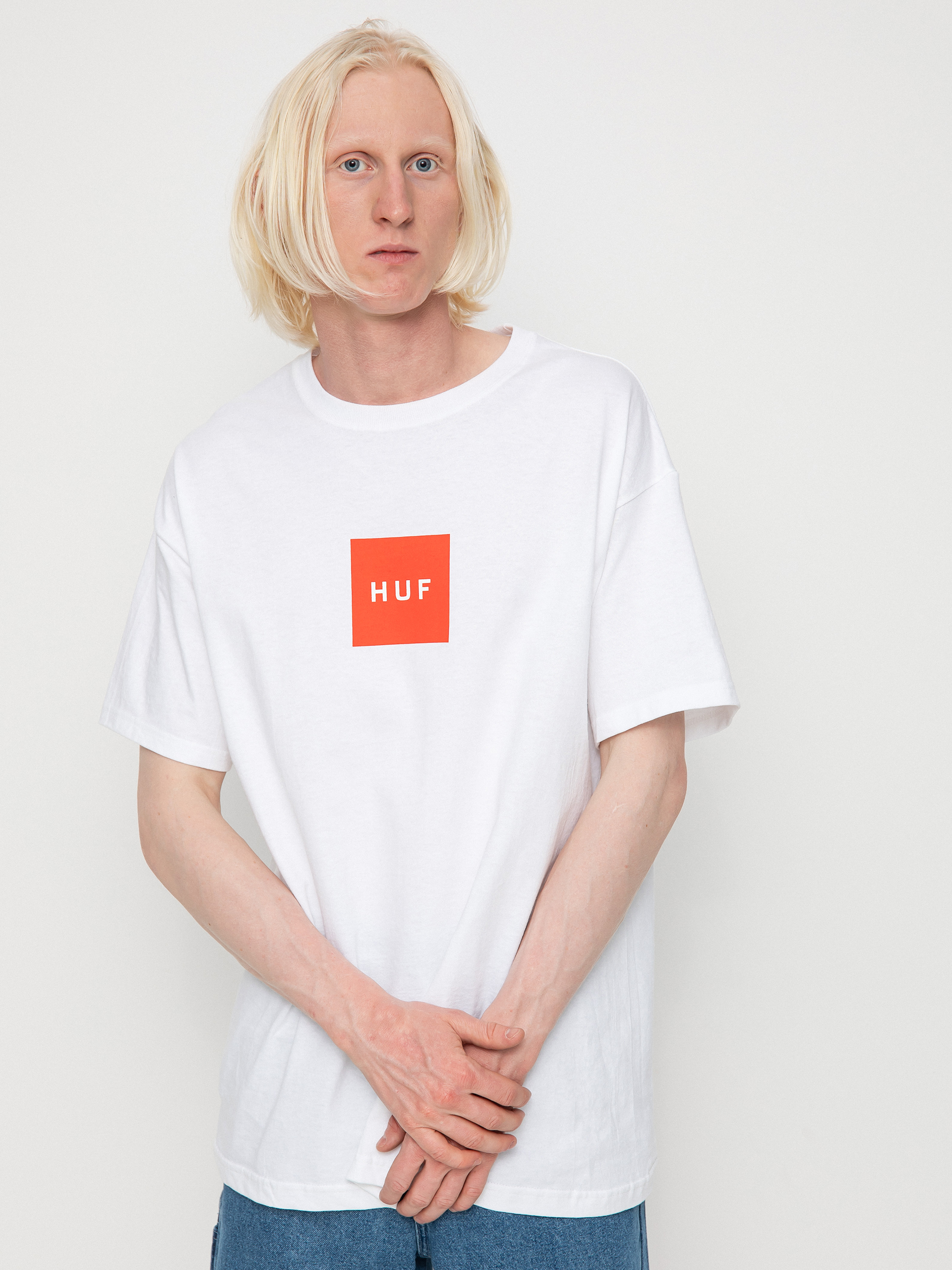 T-shirt HUF Essentials Box Logo (white)