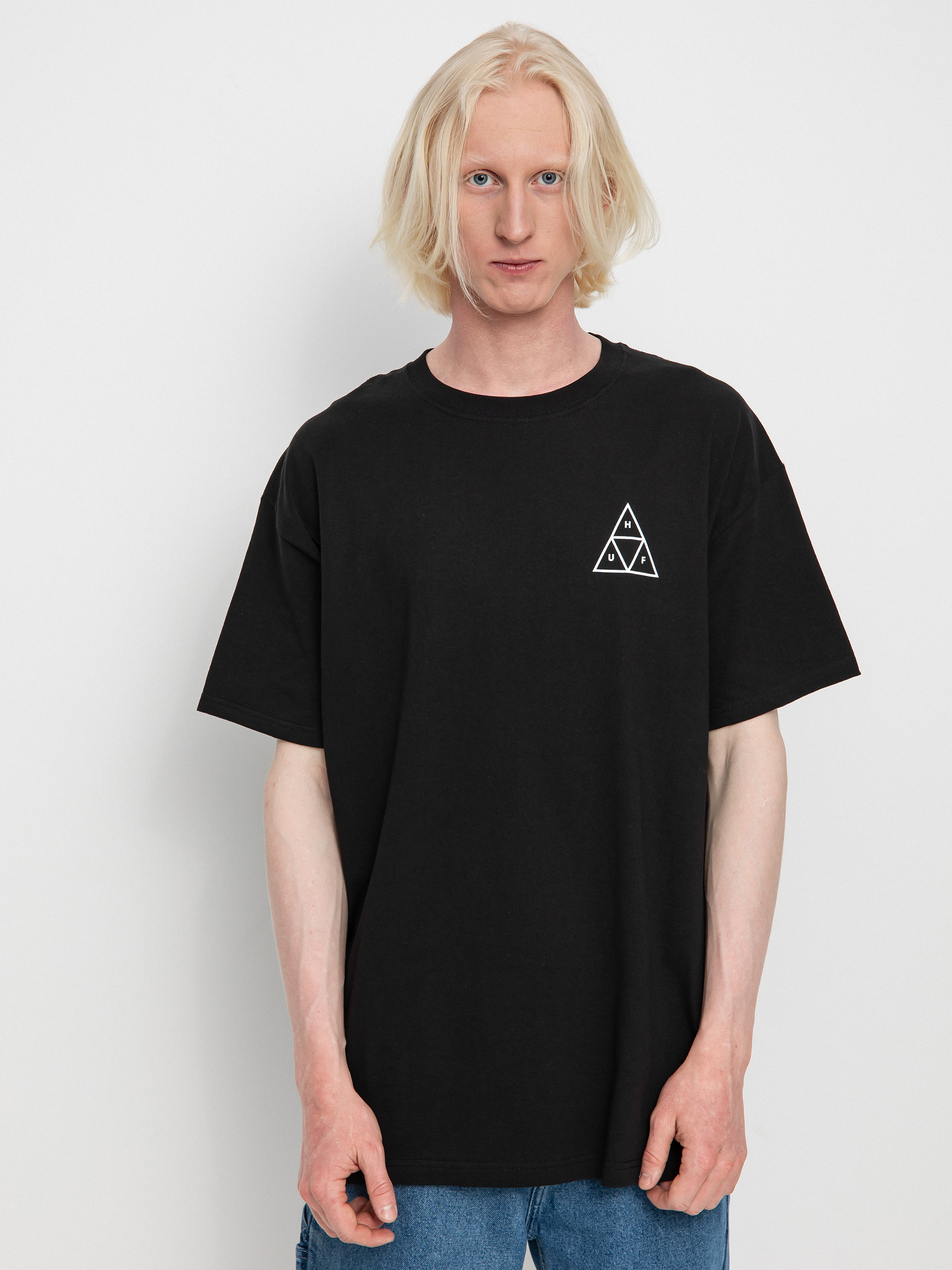 T-shirt HUF Essentials Triple Triangle (black)