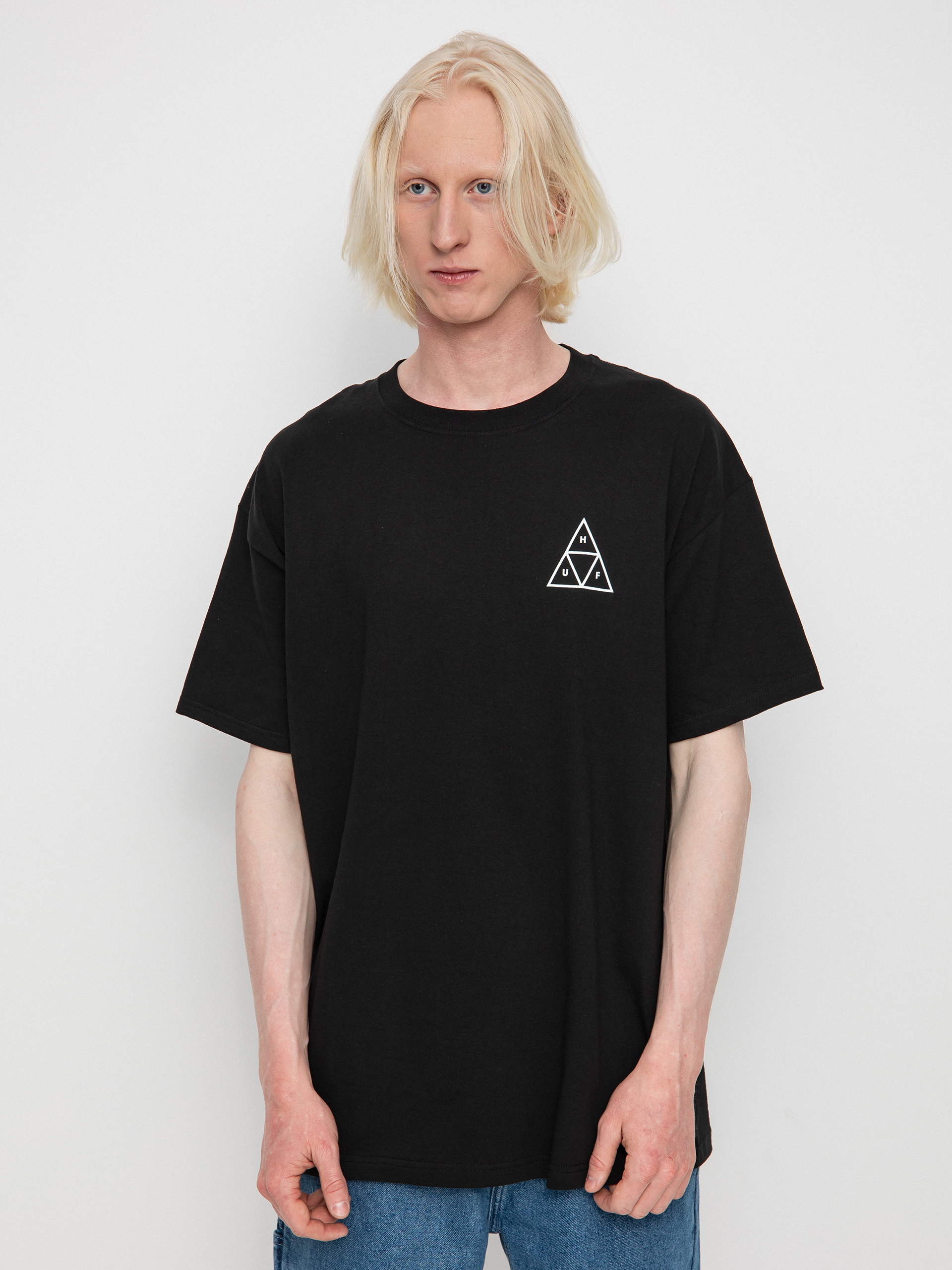 T-shirt HUF Essentials Triple Triangle (black)