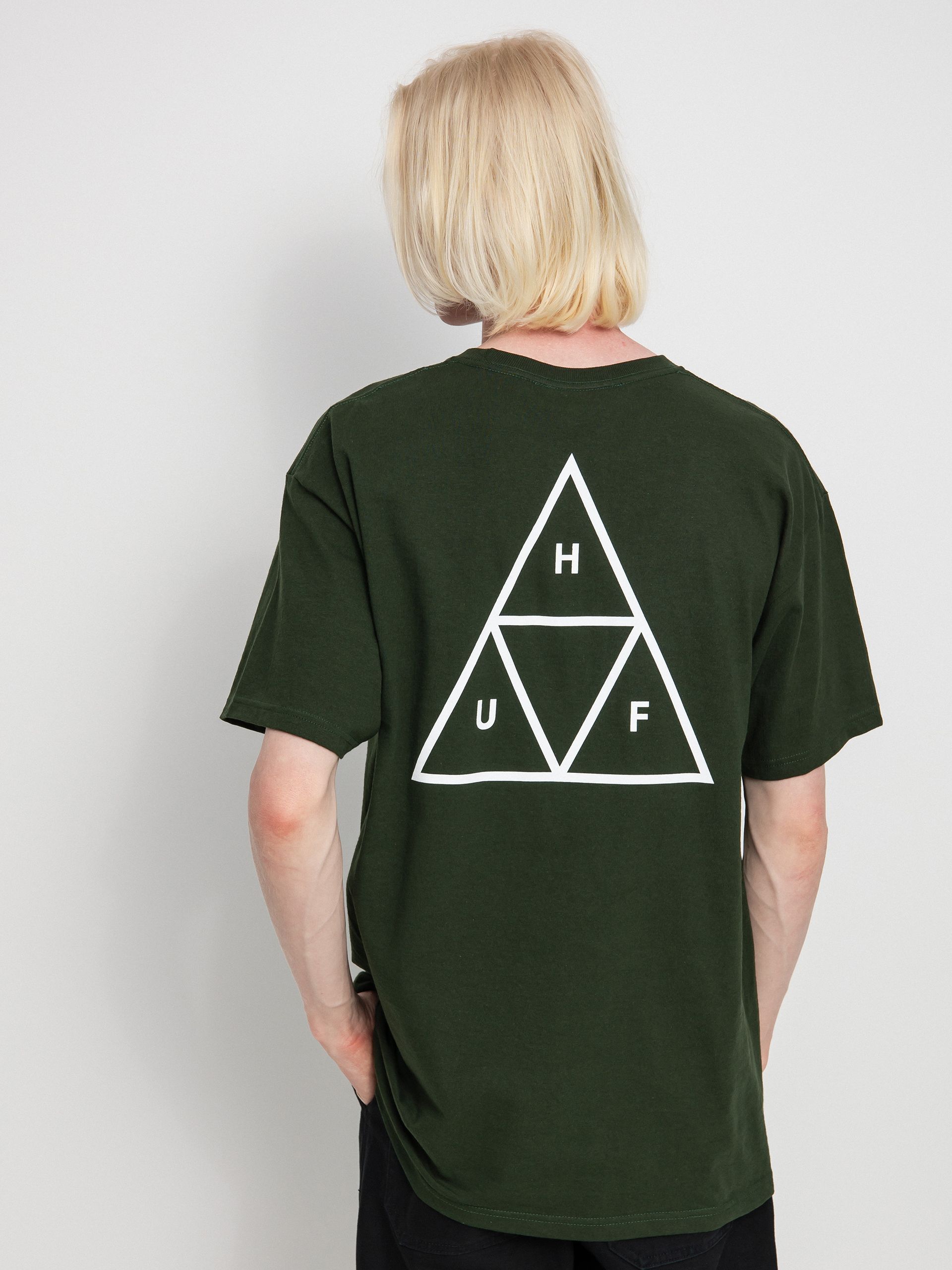T-shirt HUF Essentials Triple Triangle (forest green)
