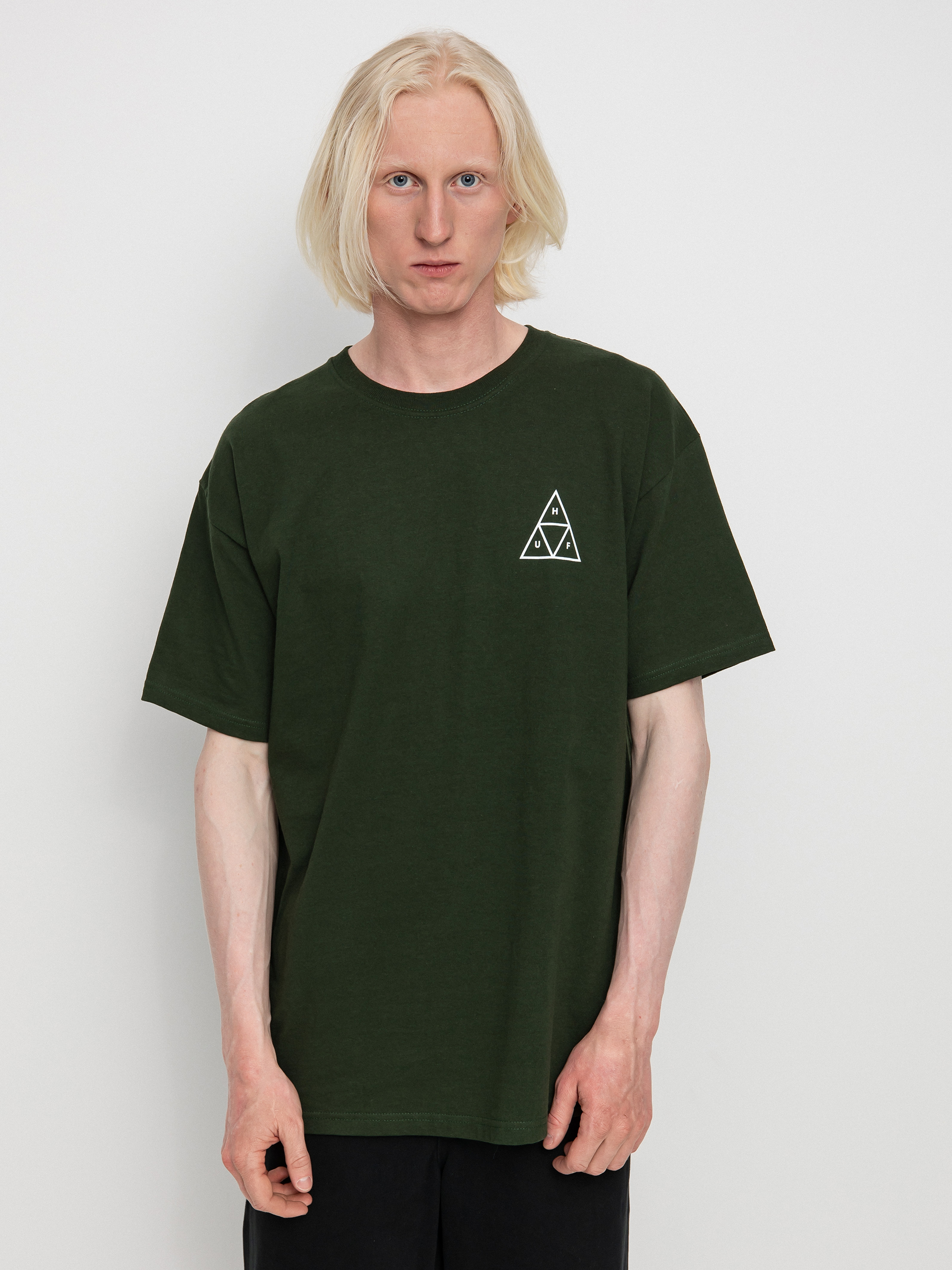 T-shirt HUF Essentials Triple Triangle (forest green)