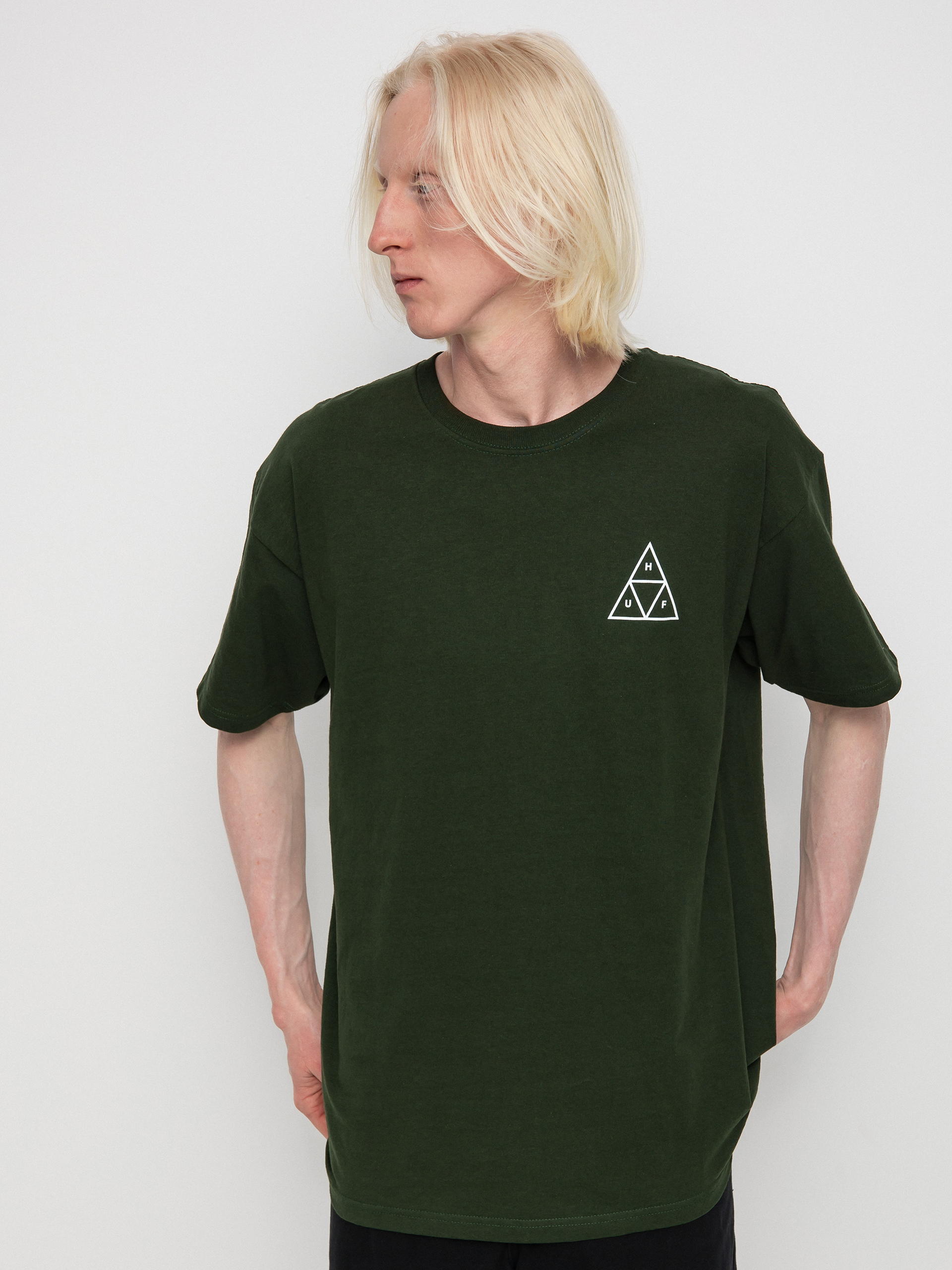 T-shirt HUF Essentials Triple Triangle (forest green)