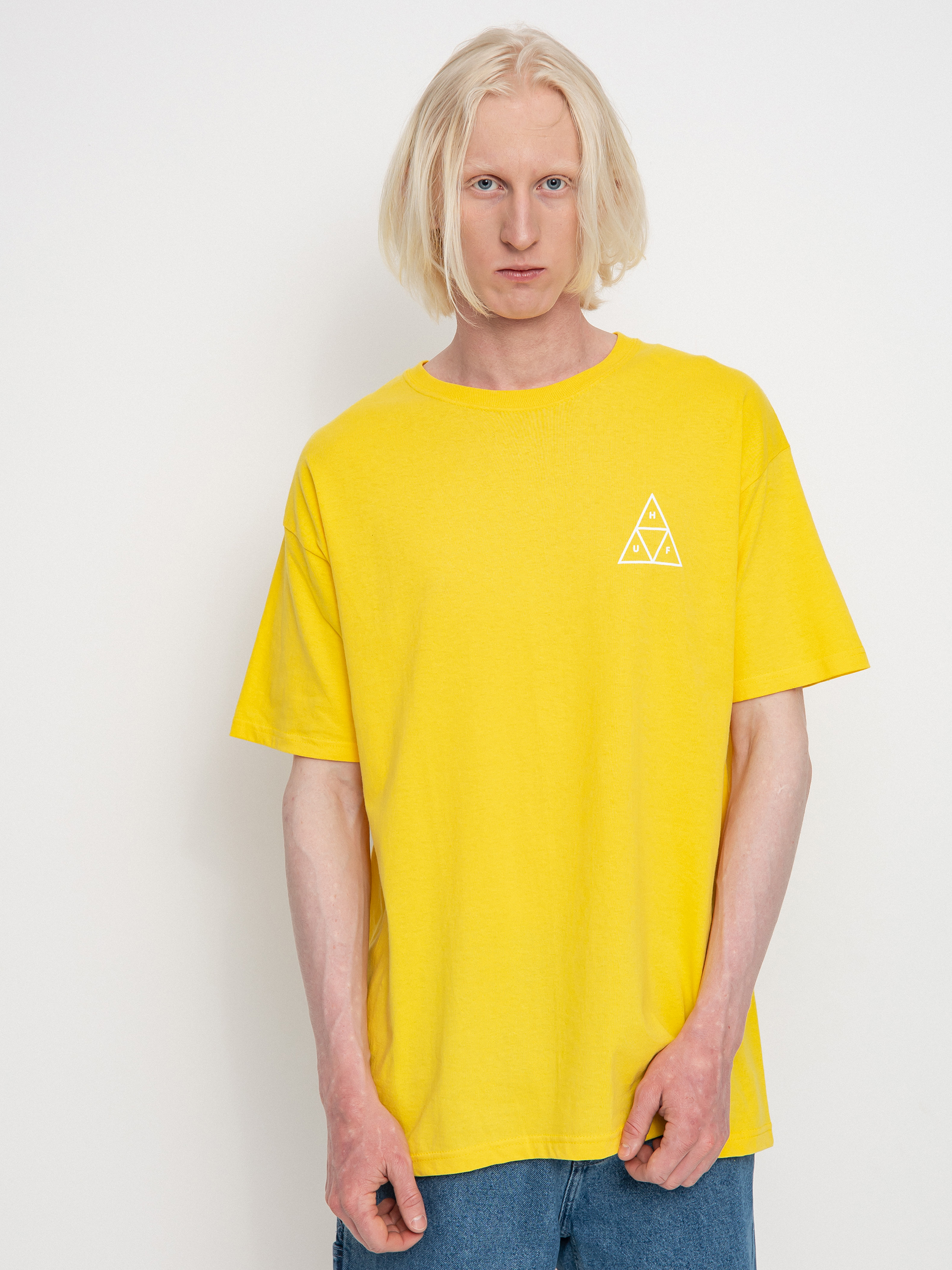 T-shirt HUF Essentials Triple Triangle (lemon yellow)