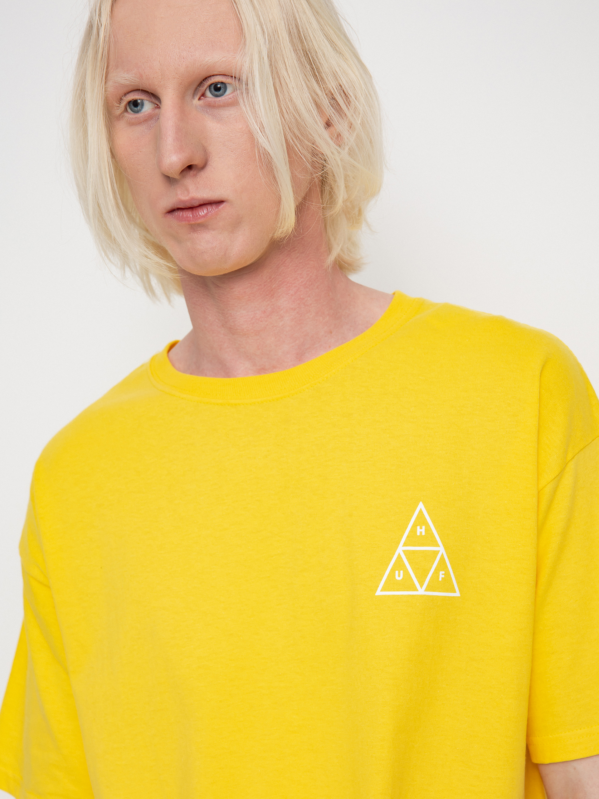 T-shirt HUF Essentials Triple Triangle (lemon yellow)
