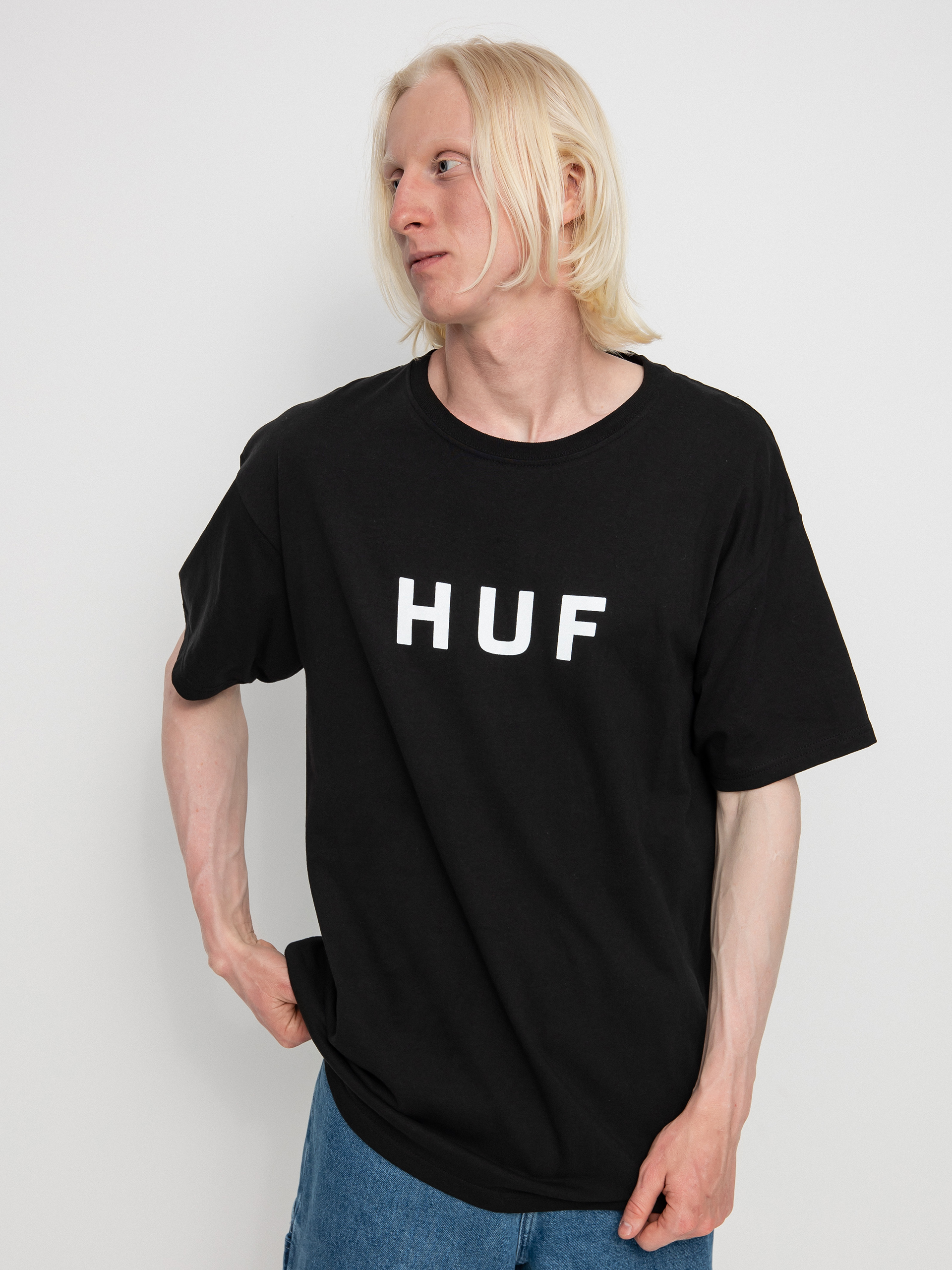 T-shirt HUF Essentials OG Logo (black)