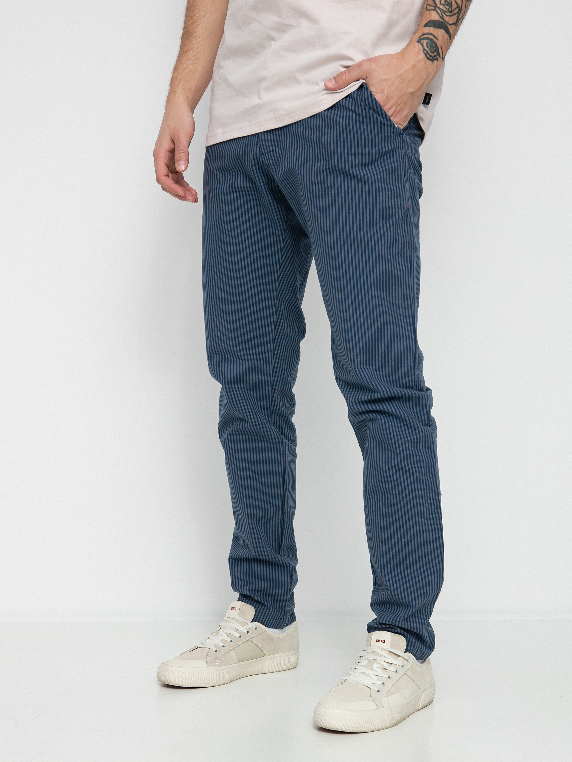 Spodnie Quiksilver Sheringa Mix (insignia blue poplin pinstripe)