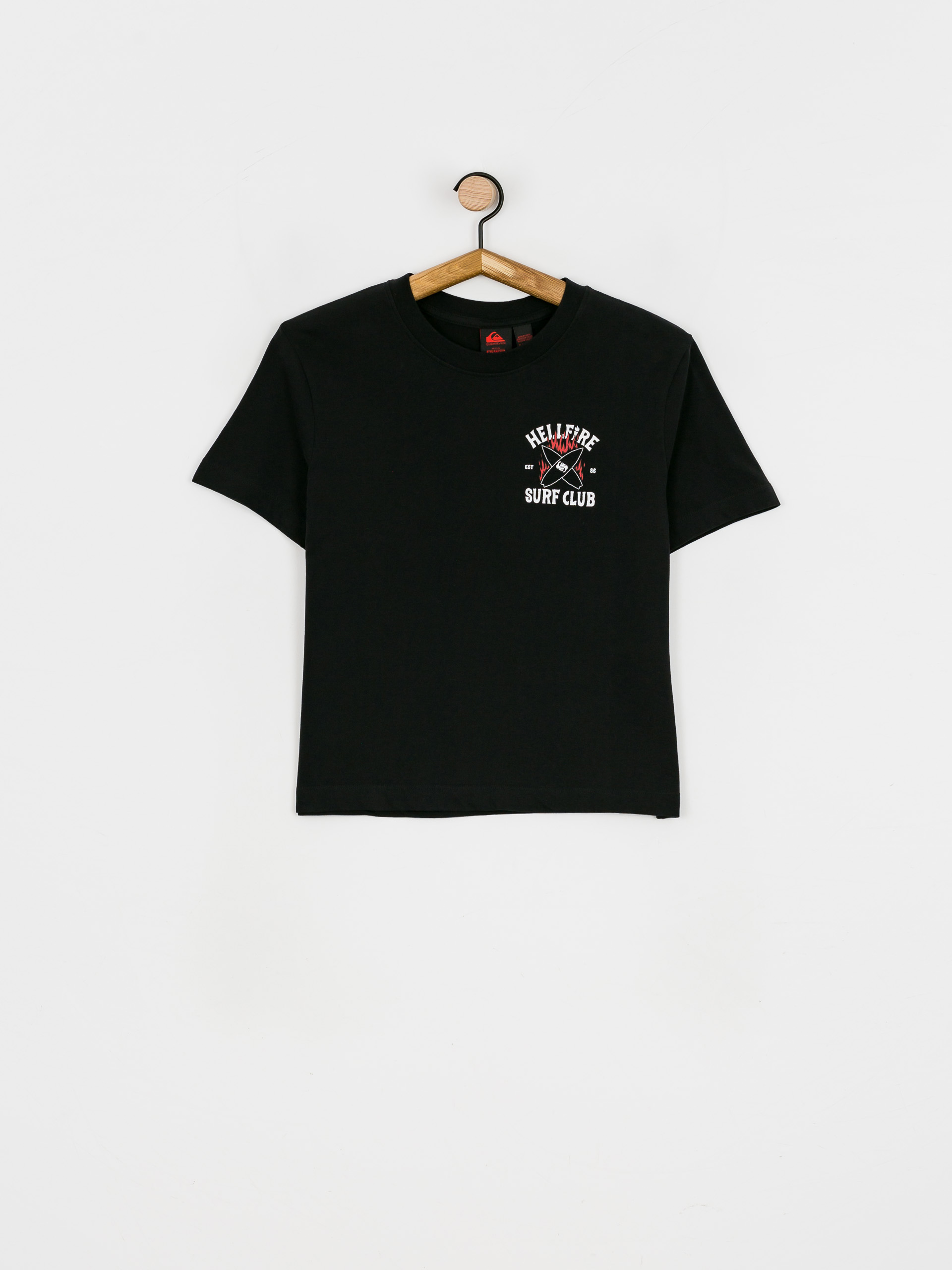 T-shirt Quiksilver X Stranger Things 86 Crop Wmn (black)