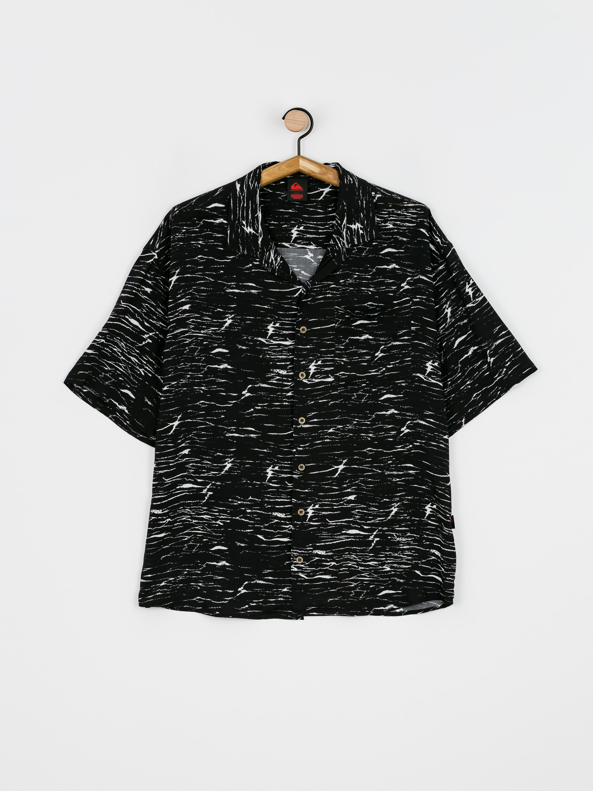 Koszula Quiksilver X Stranger Things Veinscose (upside down static black)