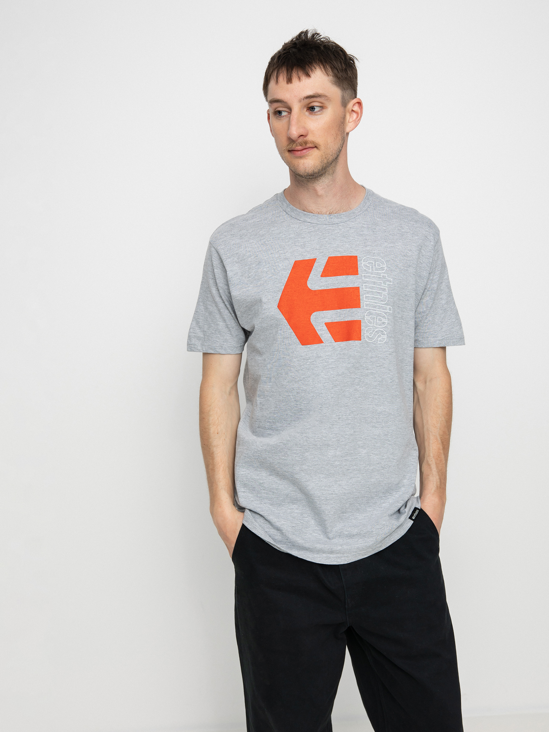 T-shirt Etnies Corp Combo (grey/red)