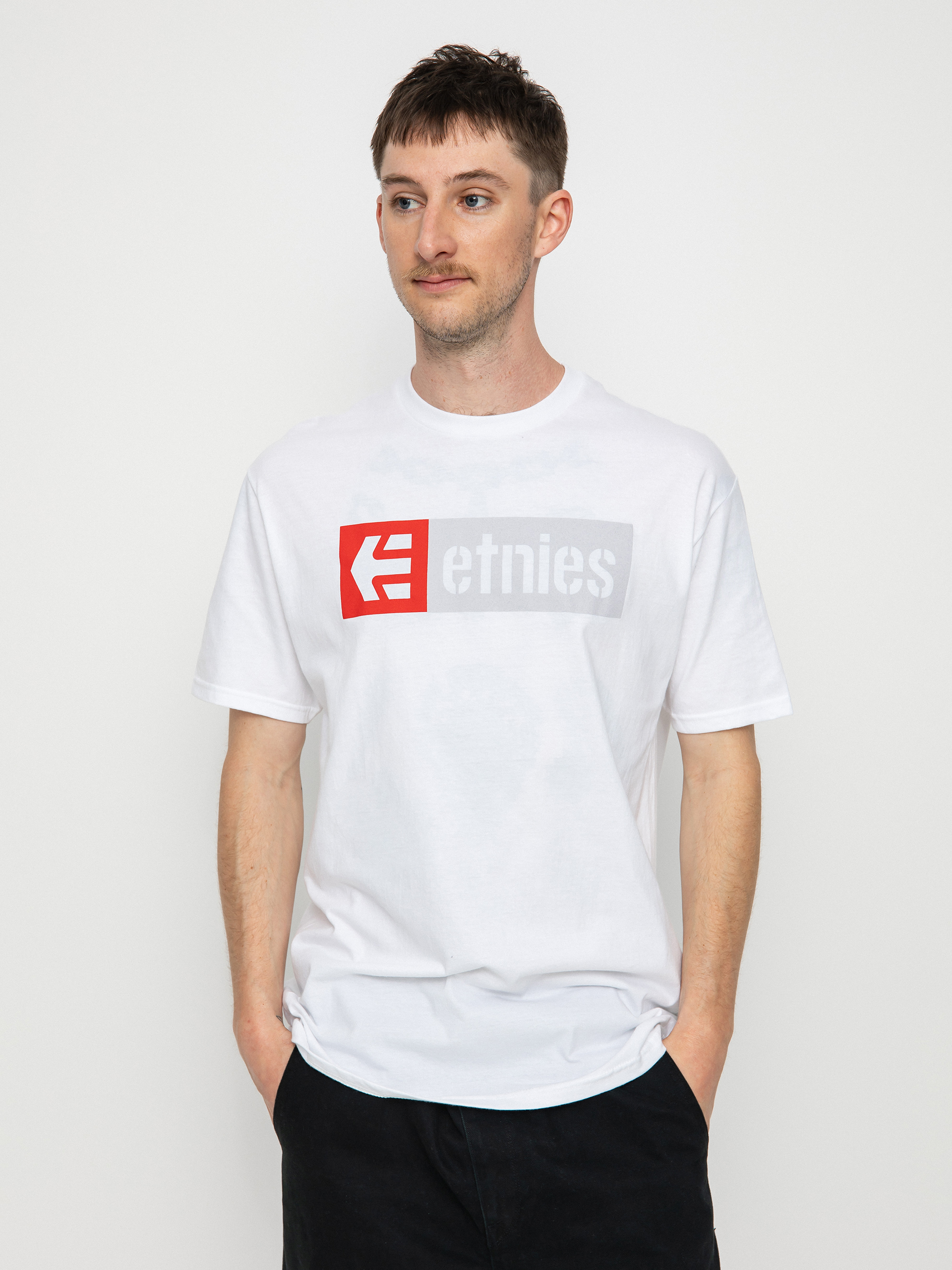 T-shirt Etnies New Box (white/grey/red)