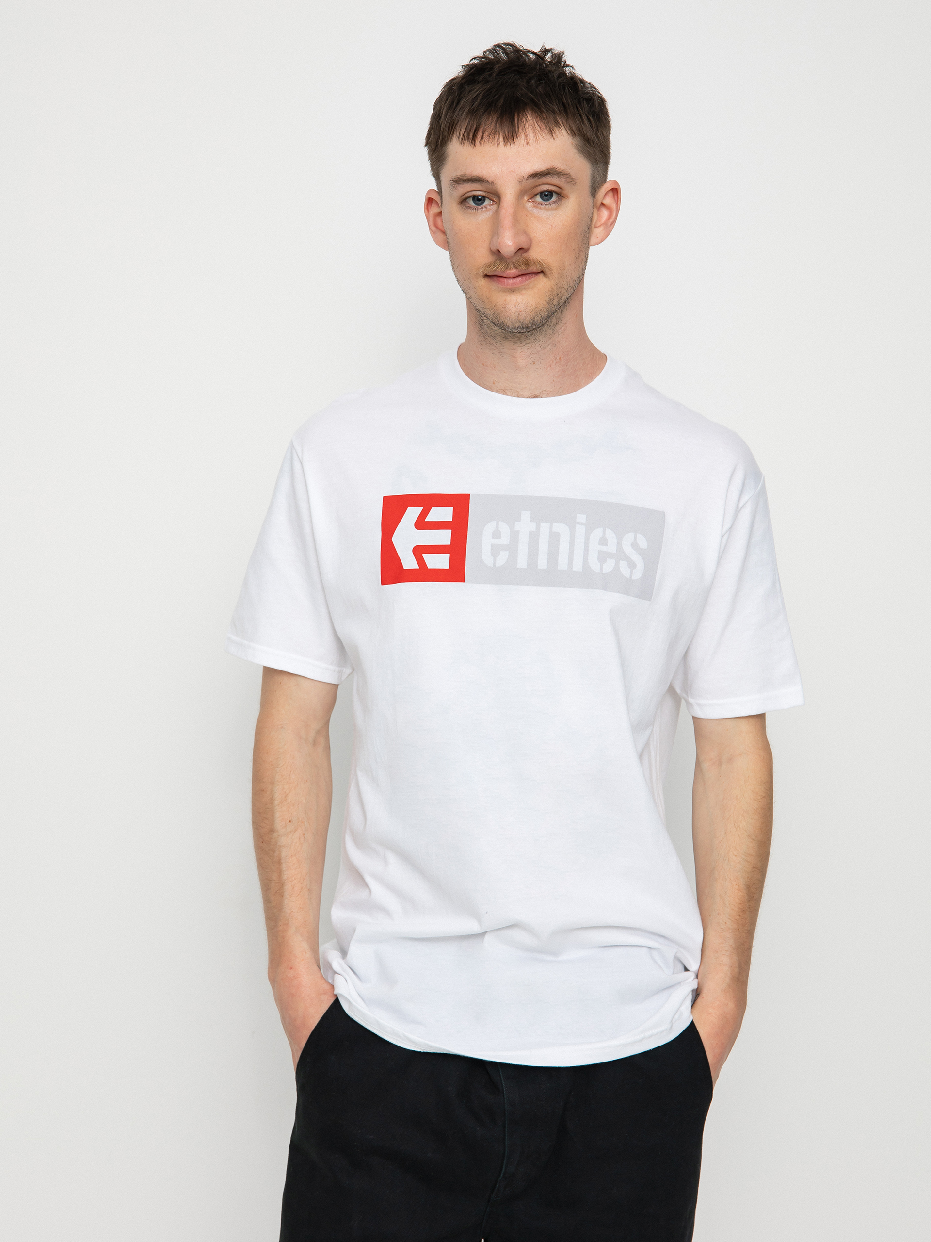 T-shirt Etnies New Box (white/grey/red)