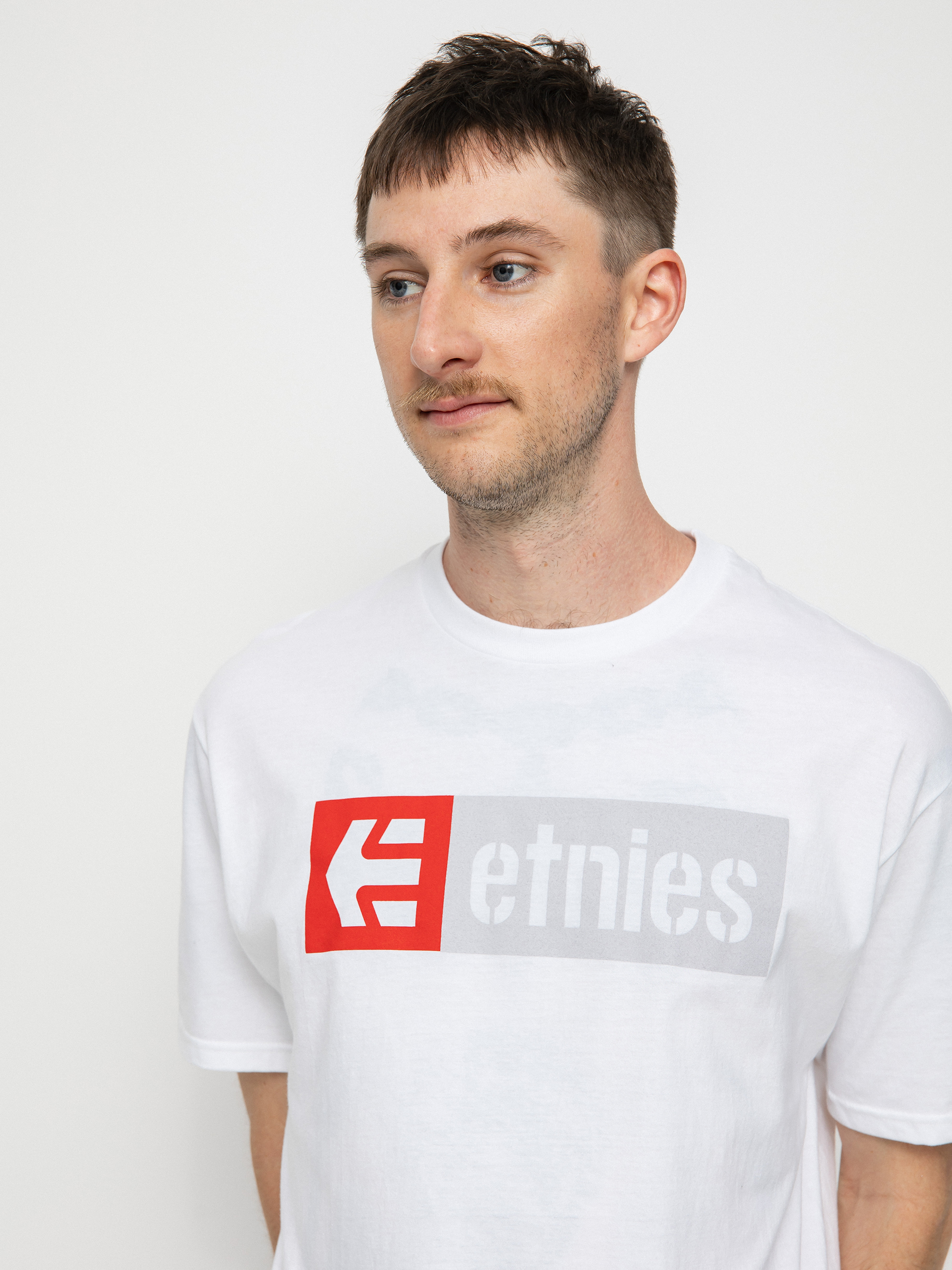 T-shirt Etnies New Box (white/grey/red)