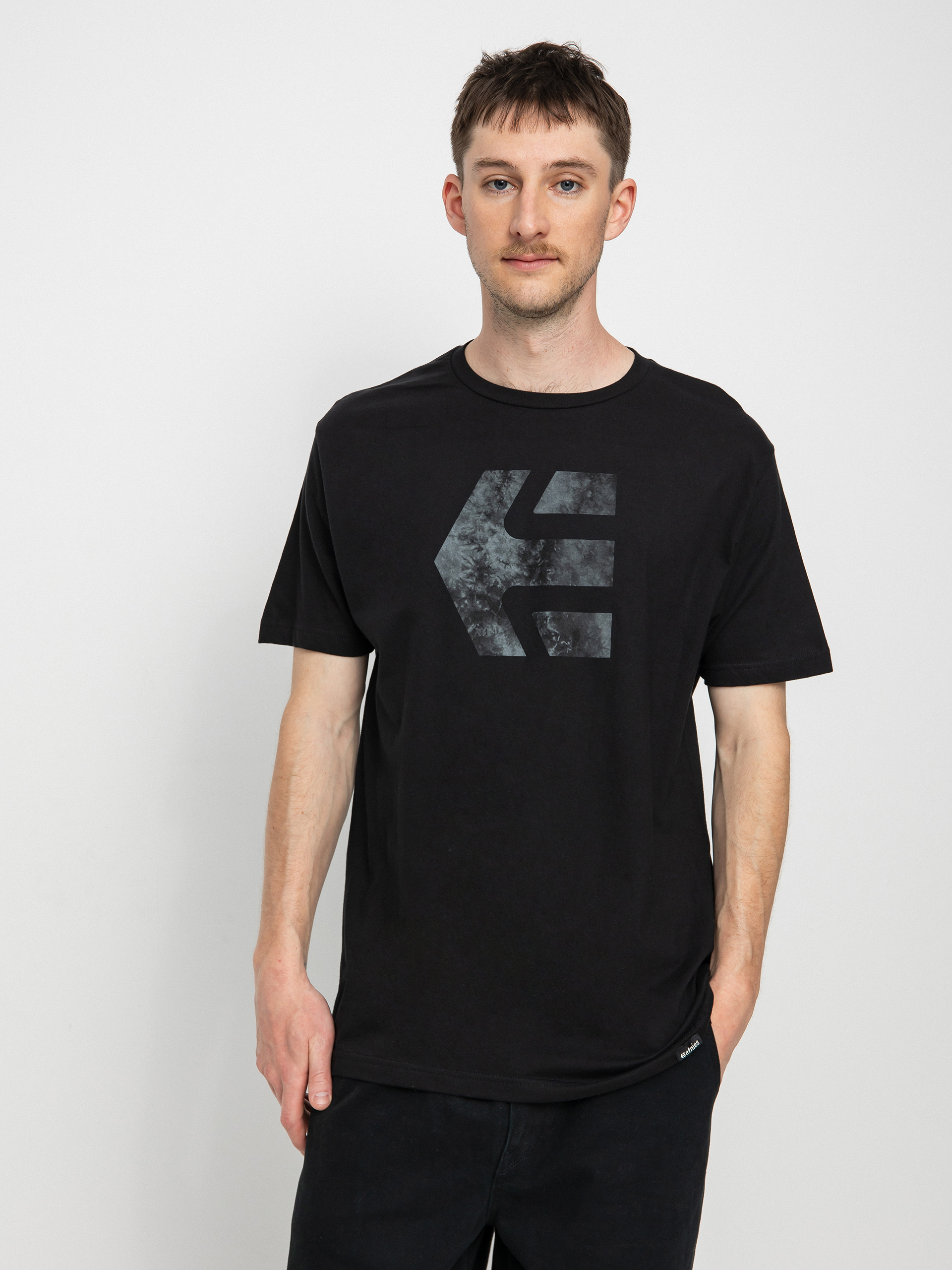 T-shirt Etnies Icon Print (black wash)