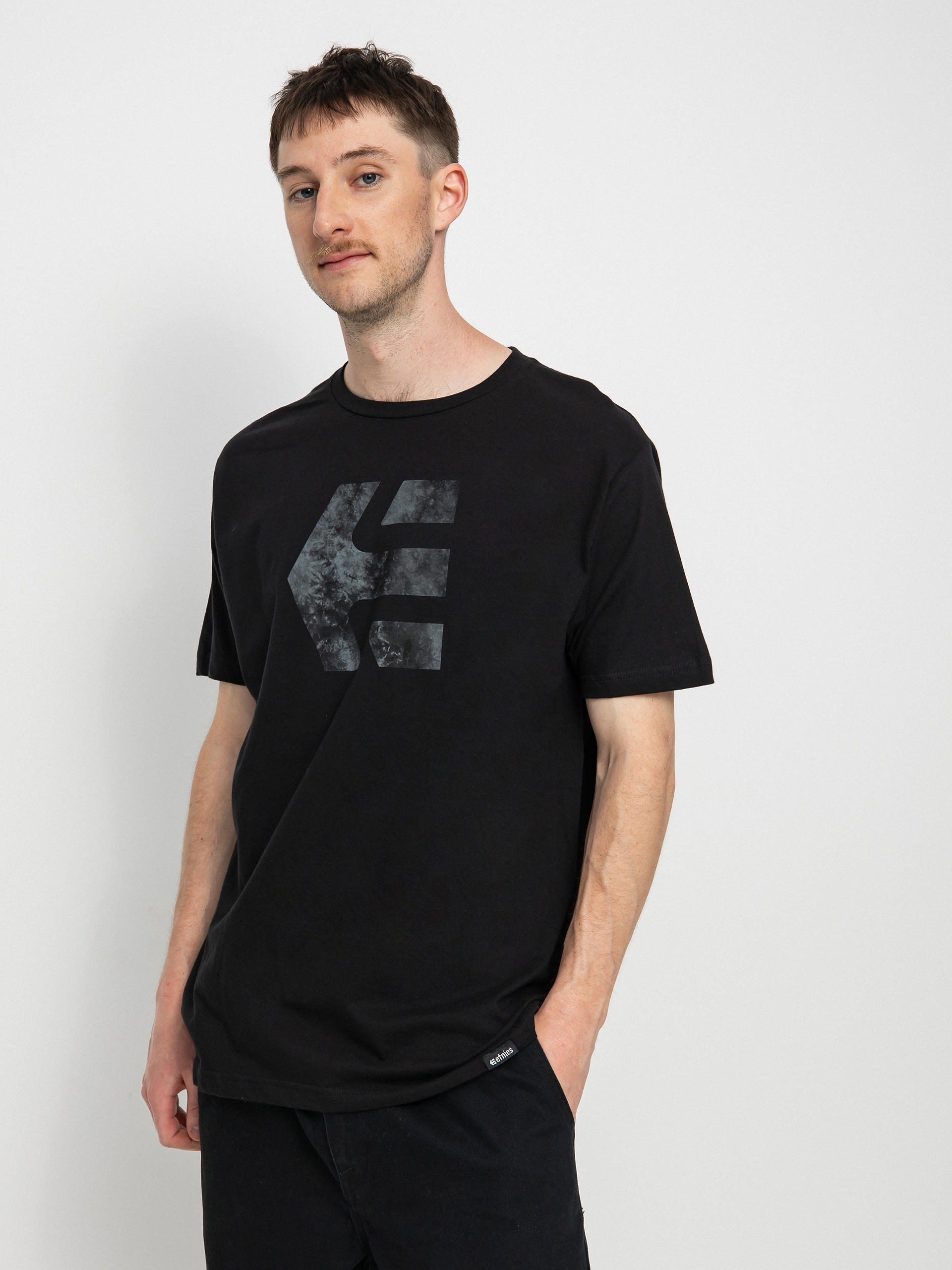 T-shirt Etnies Icon Print (black wash)