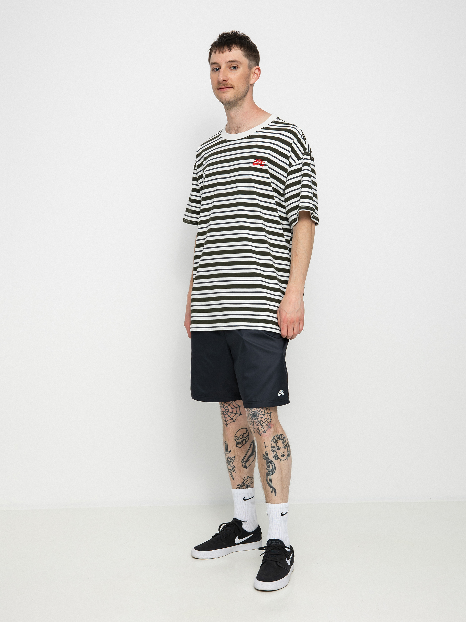 T-shirt Nike SB YD Stripe (sail/dk smoke grey/sequoia)