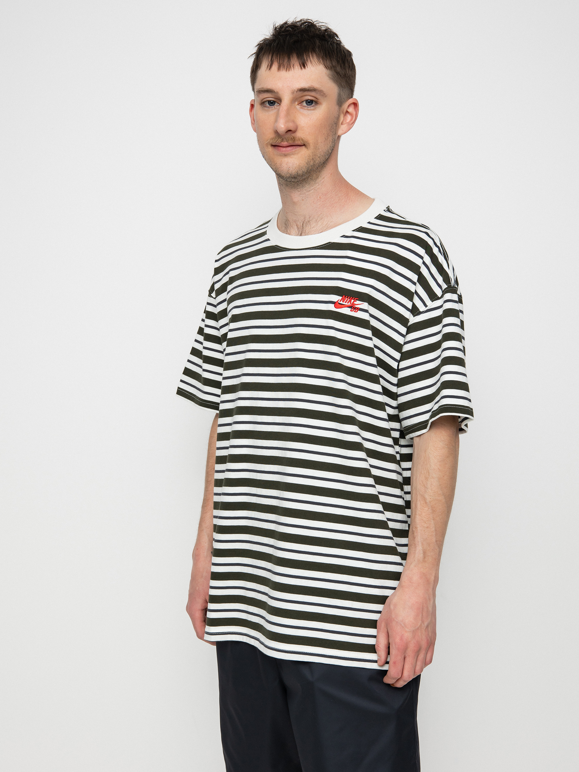 T-shirt Nike SB YD Stripe (sail/dk smoke grey/sequoia)