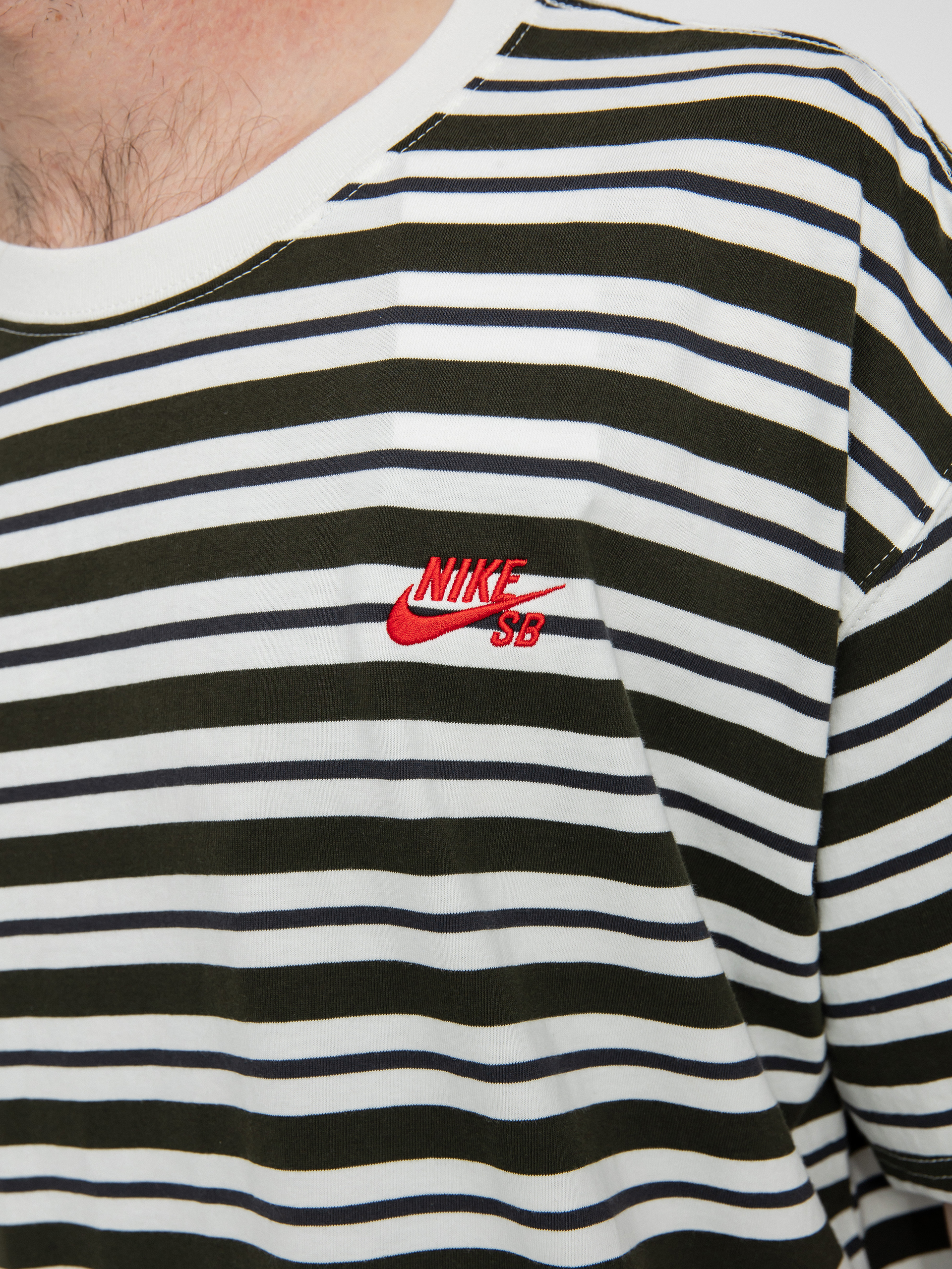 T-shirt Nike SB YD Stripe (sail/dk smoke grey/sequoia)