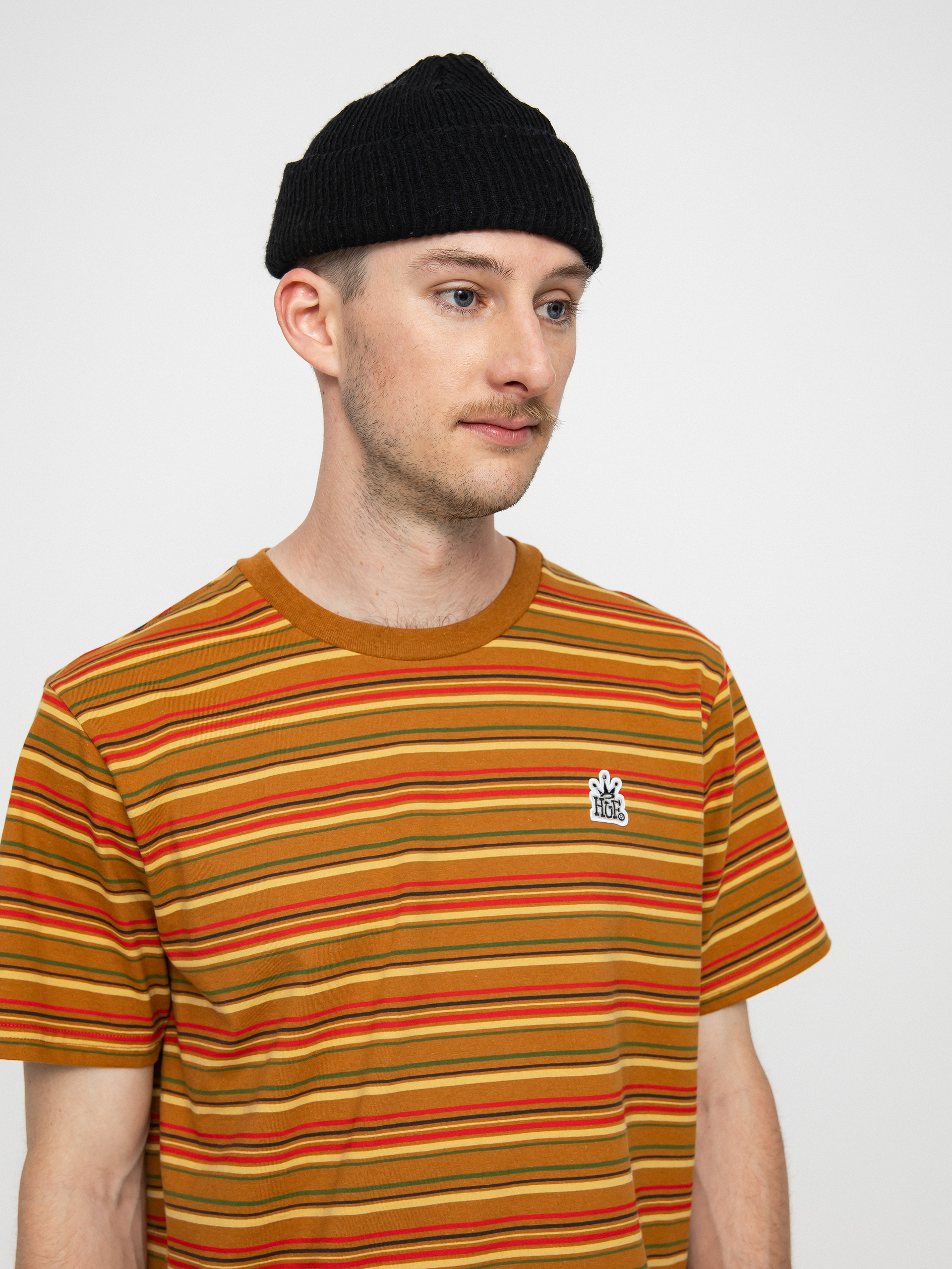 T-shirt HUF Cooper Stripe (burnt orange)
