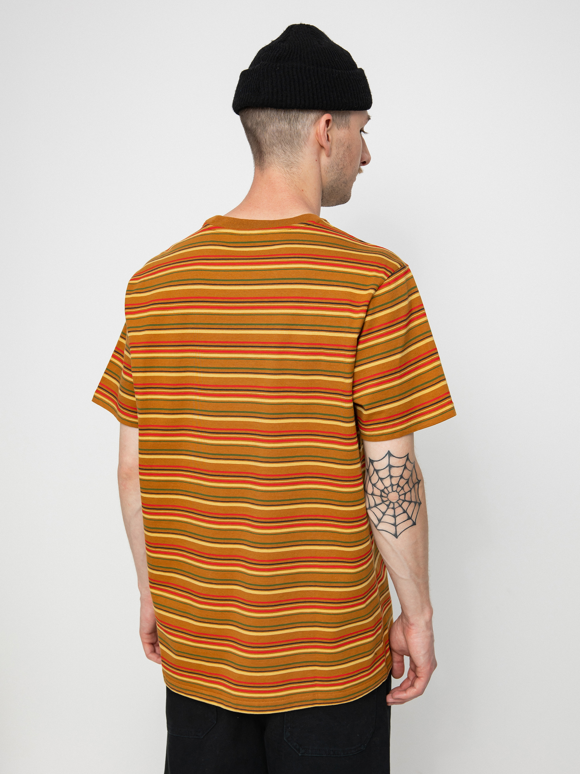 T-shirt HUF Cooper Stripe (burnt orange)
