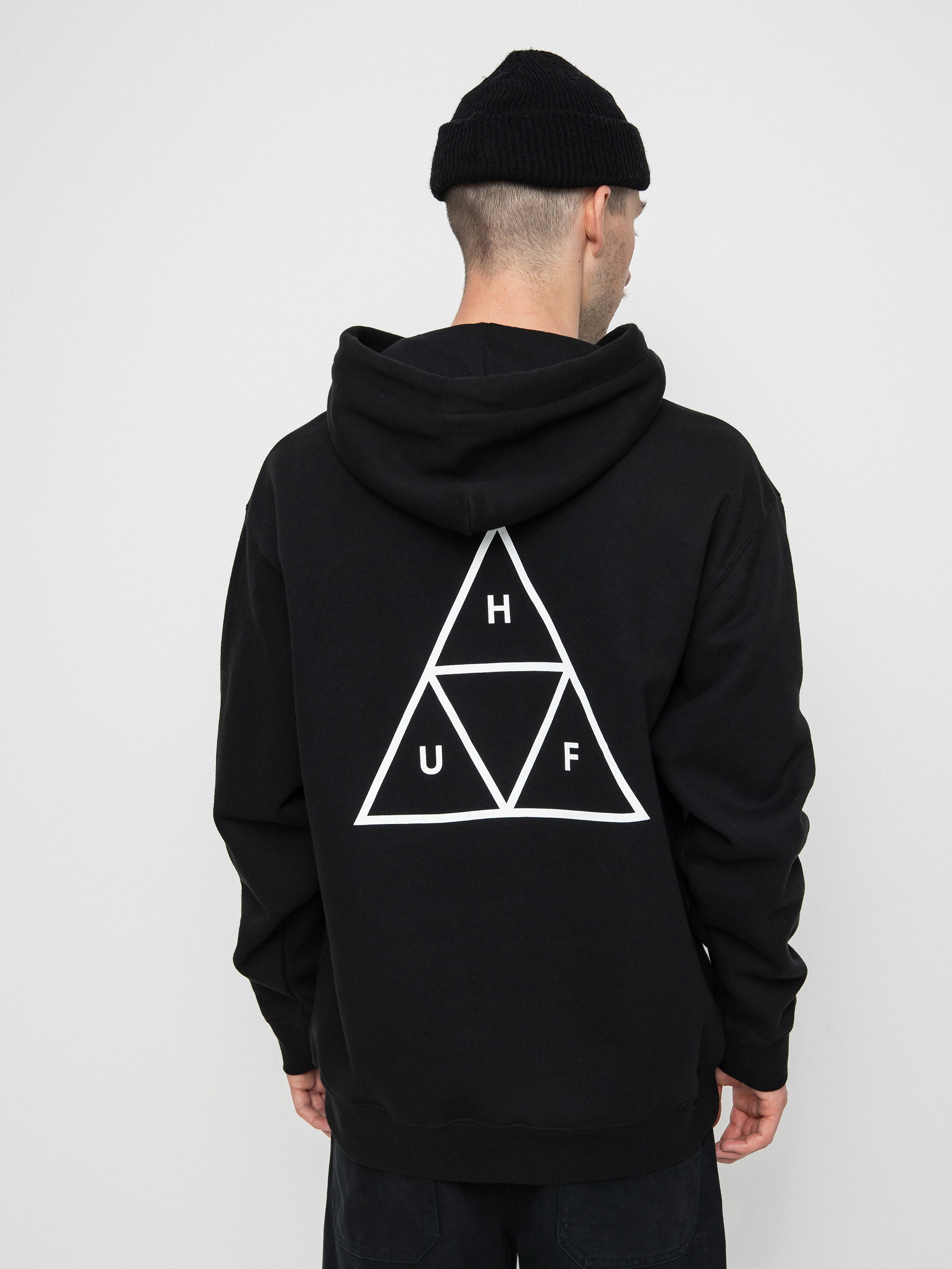 Bluza z kapturem HUF Essentials Triple Triangle HD (black)
