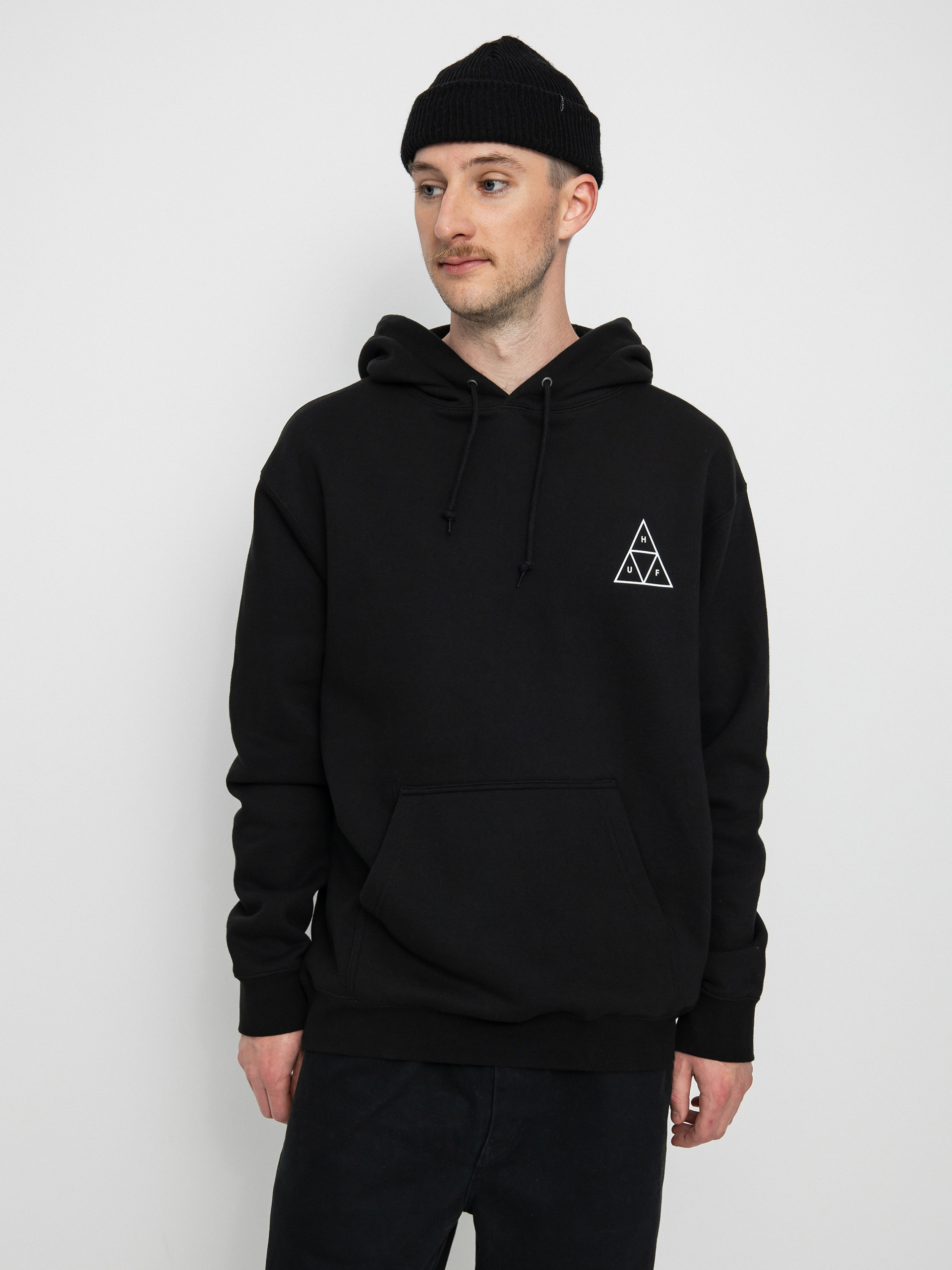 Bluza z kapturem HUF Essentials Triple Triangle HD (black)