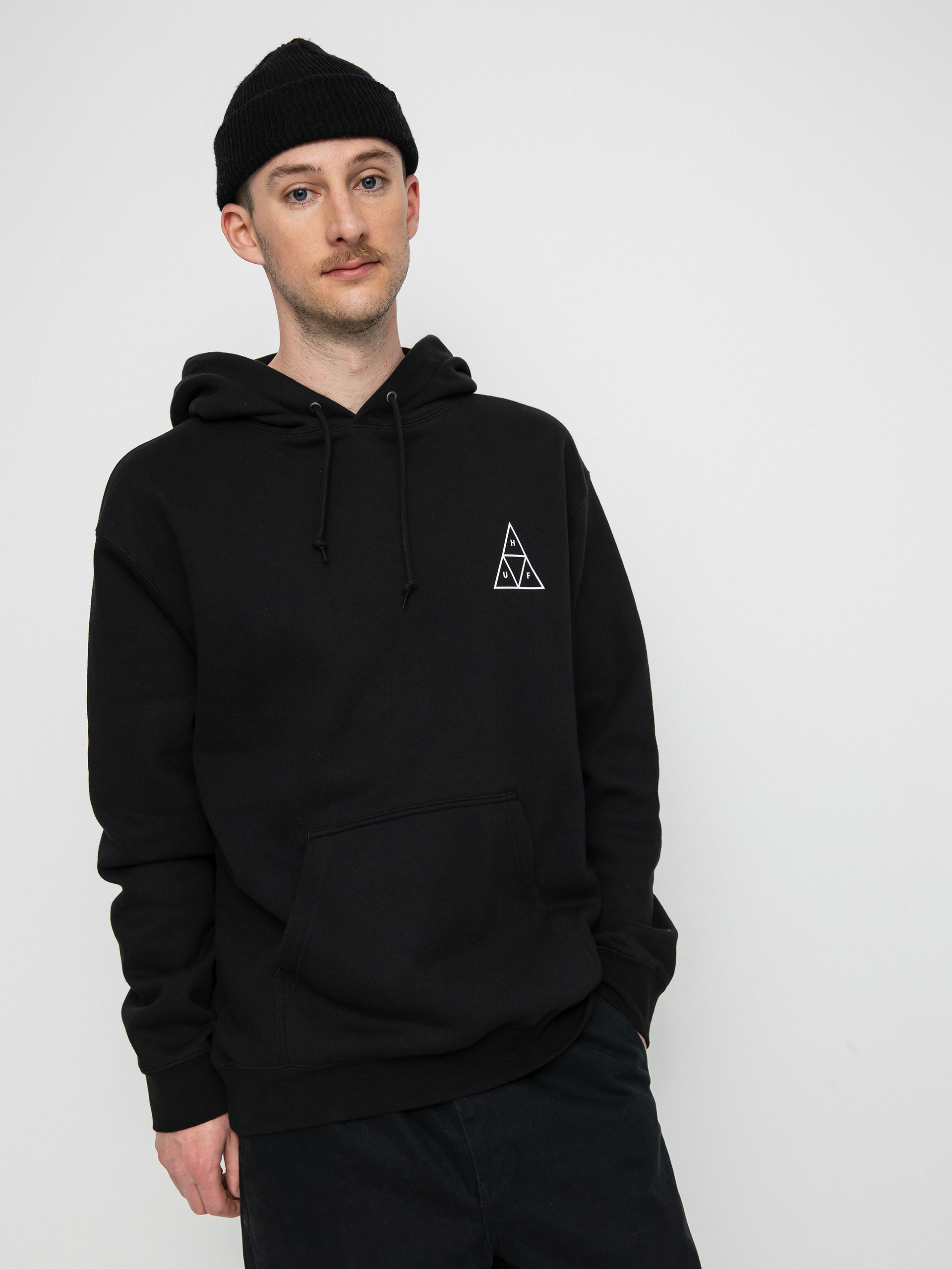 Bluza z kapturem HUF Essentials Triple Triangle HD (black)